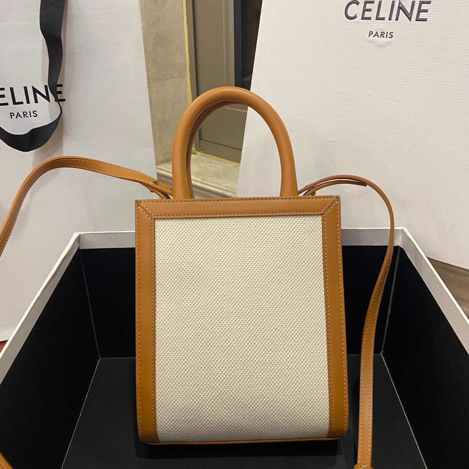 CL Cabas Crossbody Tote in Print & Calfskin Bag - Gorchic - $157.99