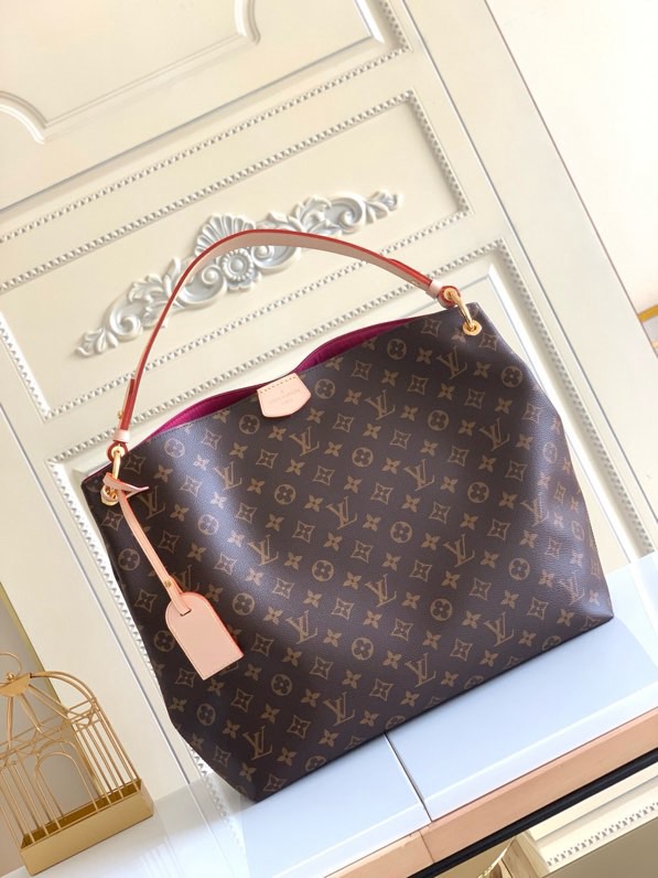 Designer Monogram Graceful MM Monogram Canvas Shoulder Bag - Gorchic - $120.99