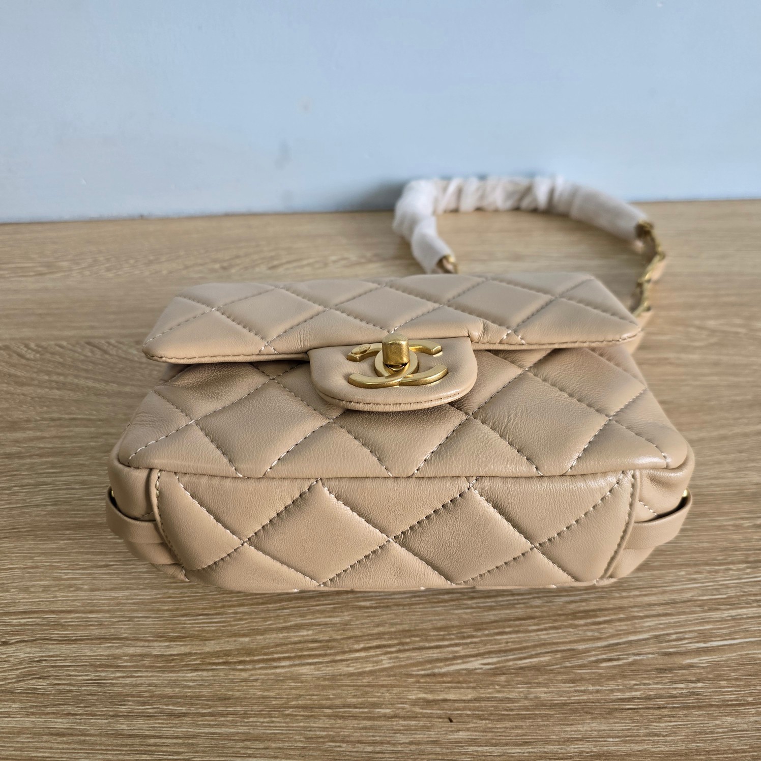 CC Inspired New 24K Small Underarm Bag - Khaki Bag - Gorchic - $136.99