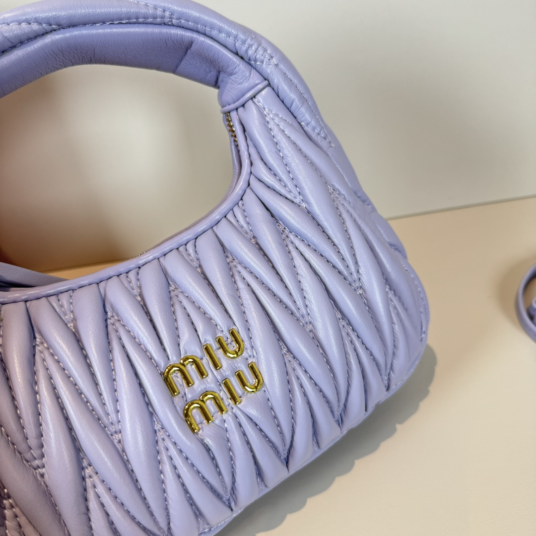 MU Wander matelassé nappa leather hobo bag handbag - Bag - Gorchic - $114.99