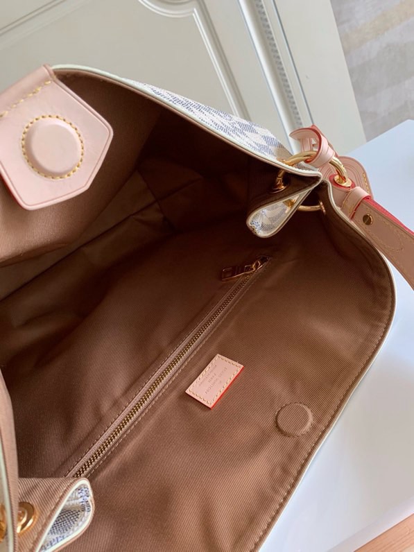 Designer Monogram Graceful PM Damier Azur Canvas Shoulder Bag - Gorchic - $116.99