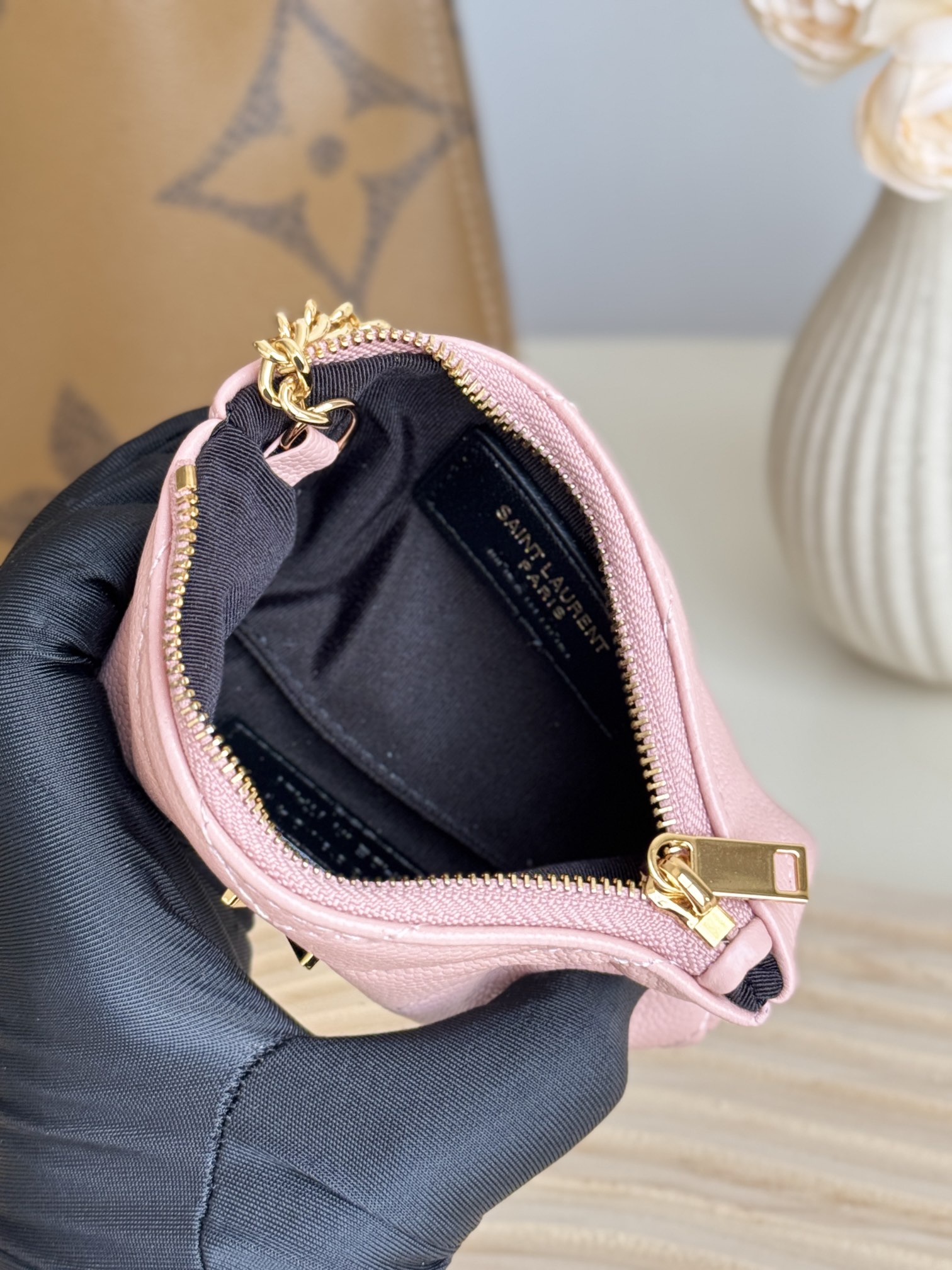 Lady Designer Ball-Patterned Cowhide Wallet -Pink Wallet - Gorchic - $55.99