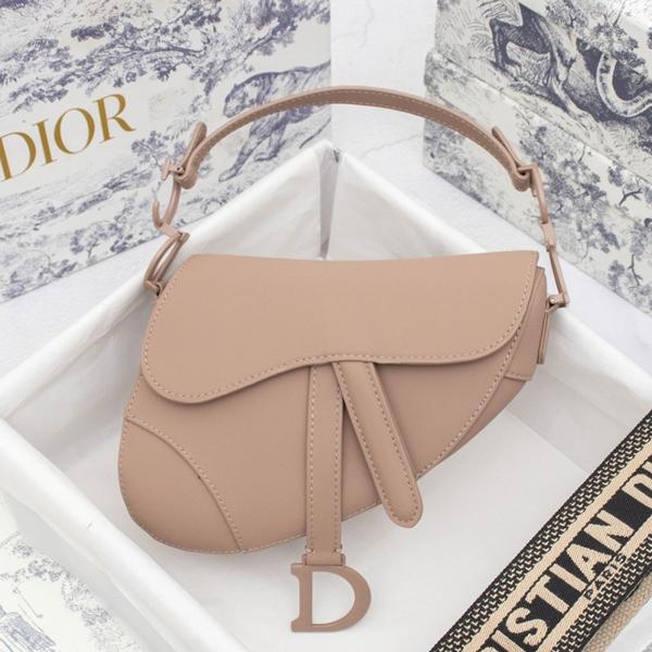 D Inspired SADDLE Bag Pink Ultramatte Calfskin - Bag - Gorchic - $138.99