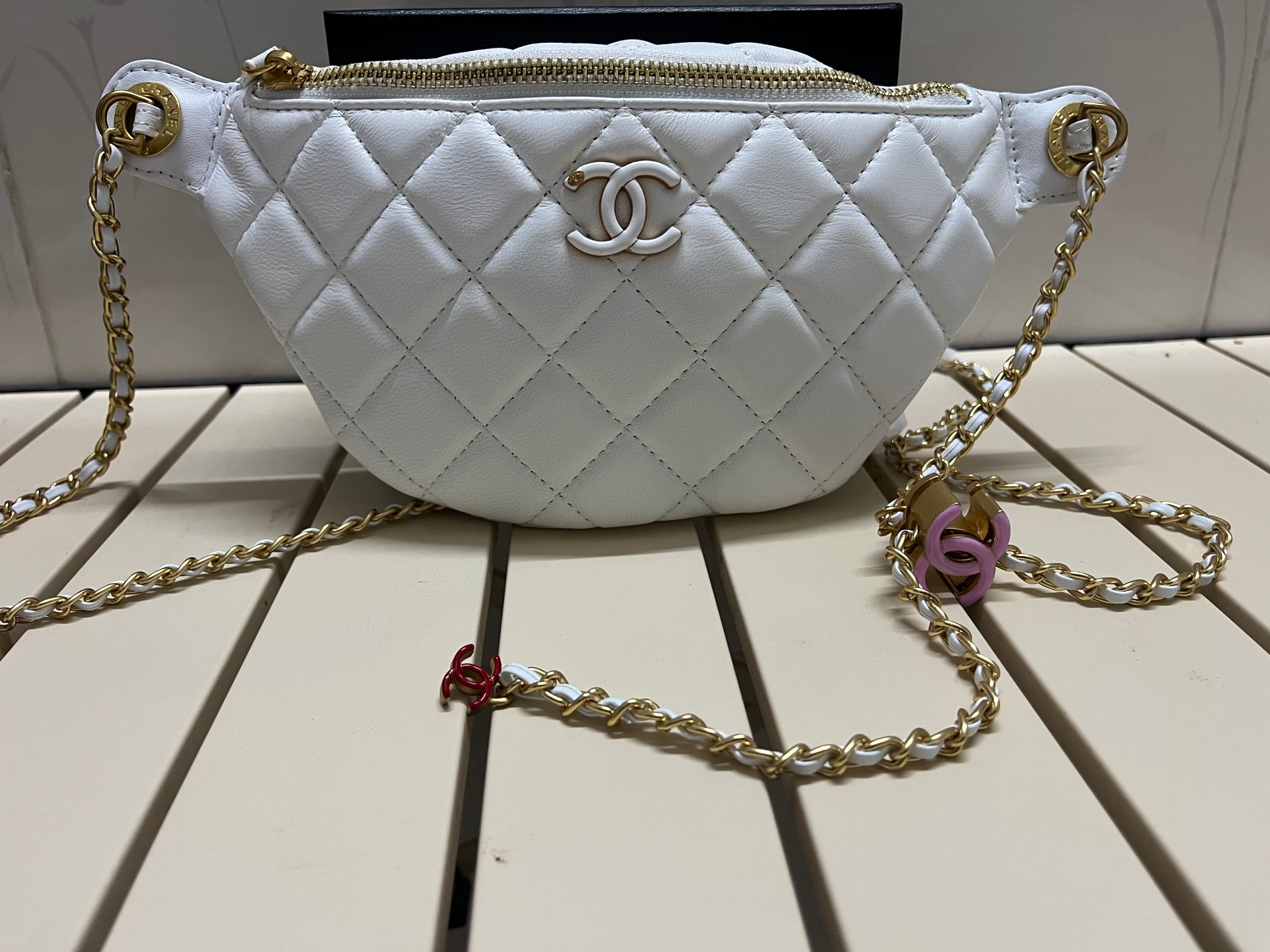 CC Inspired Waist Bag 24A-White - Bag - Gorchic - $129.99