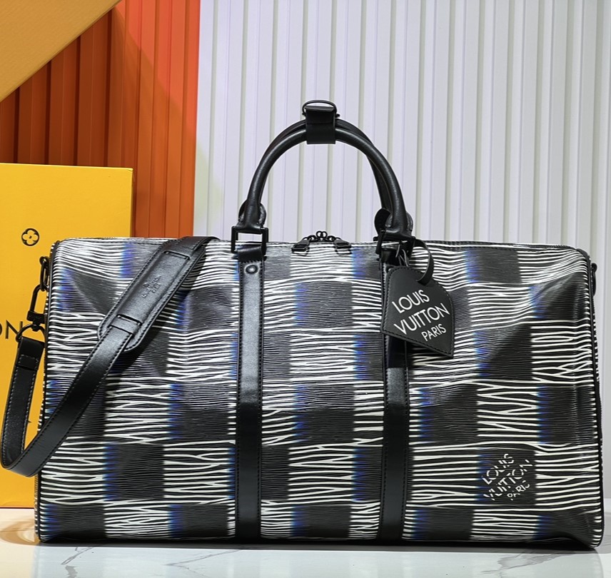 Designer Monogram Keepall Bandoulière 50 blue moon - Bag - Gorchic - $165.99