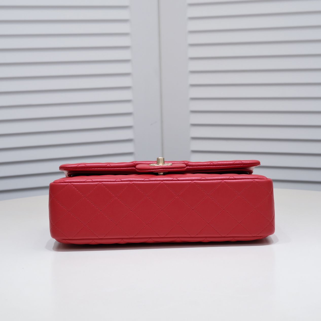 CC Inspired Classic Double Flap Bag Red Golden Hardware - Bag - Gorchic - $122.99