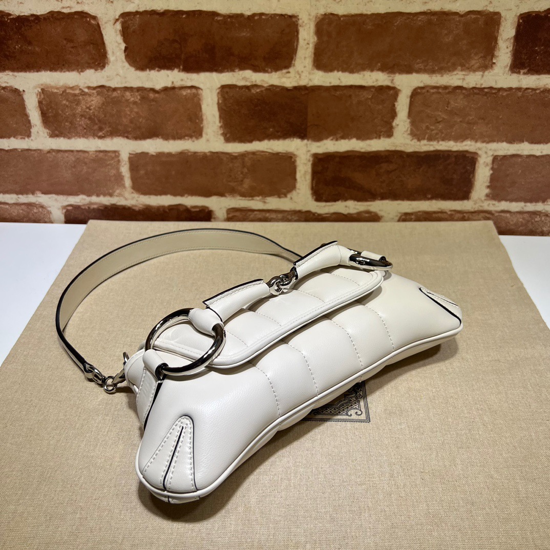 Double-G Horsebit Chain Small Shoulder Bag White - Bag - Gorchic - $110.99