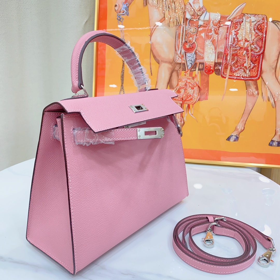 H-Inspired Kelly Haze Light Pink Silver Hardware - Bag - Gorchic - $156.99