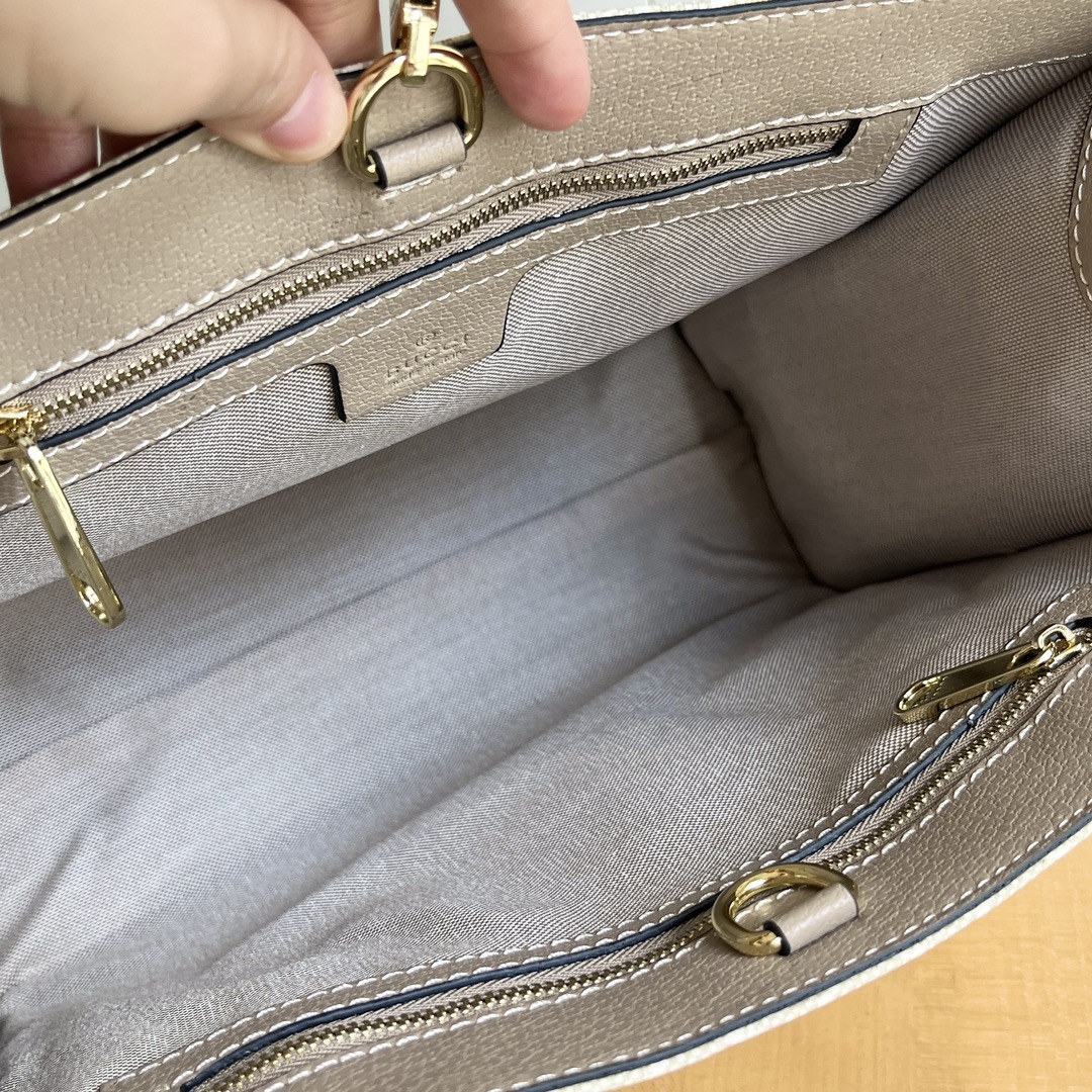 Double-G Retro Shopper - Aged White Bag - Gorchic - $135.99