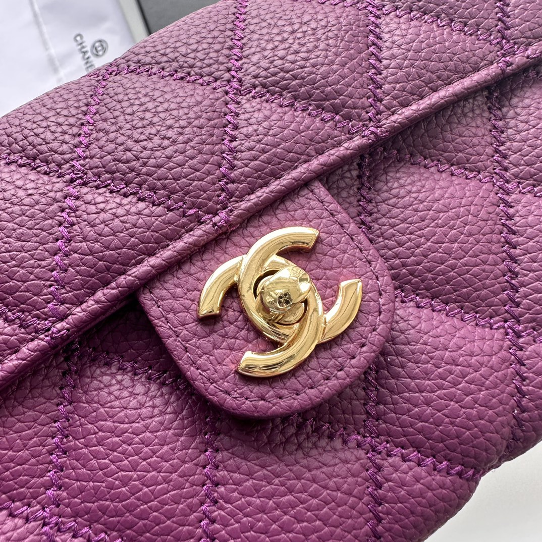 CC Inspired Chain Shoulder Crossbody Small Bag - Purple Bag - Gorchic - $101.99