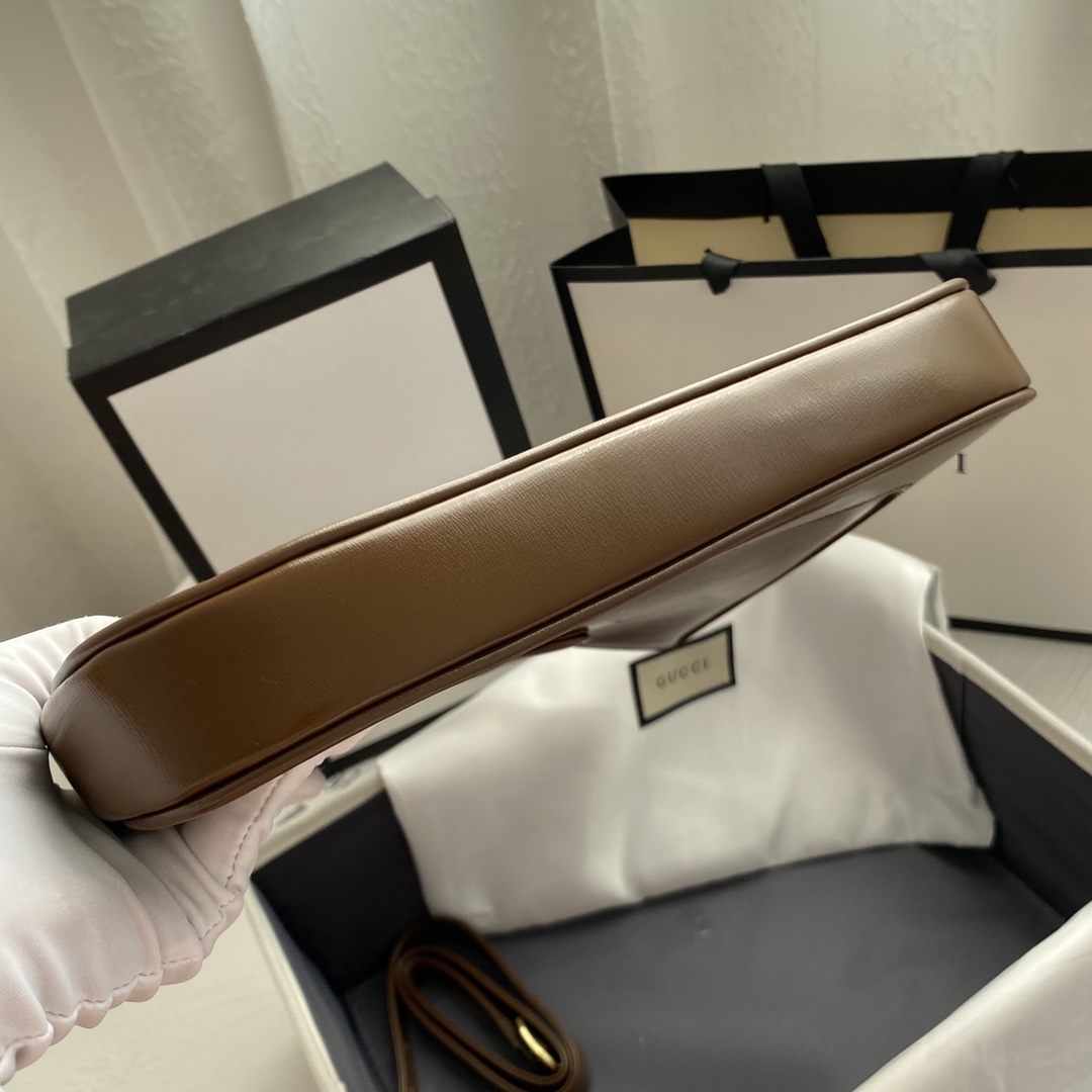 Double-G Jackie 1961 small shoulder bag-Brown - Bag - Gorchic - $124.99