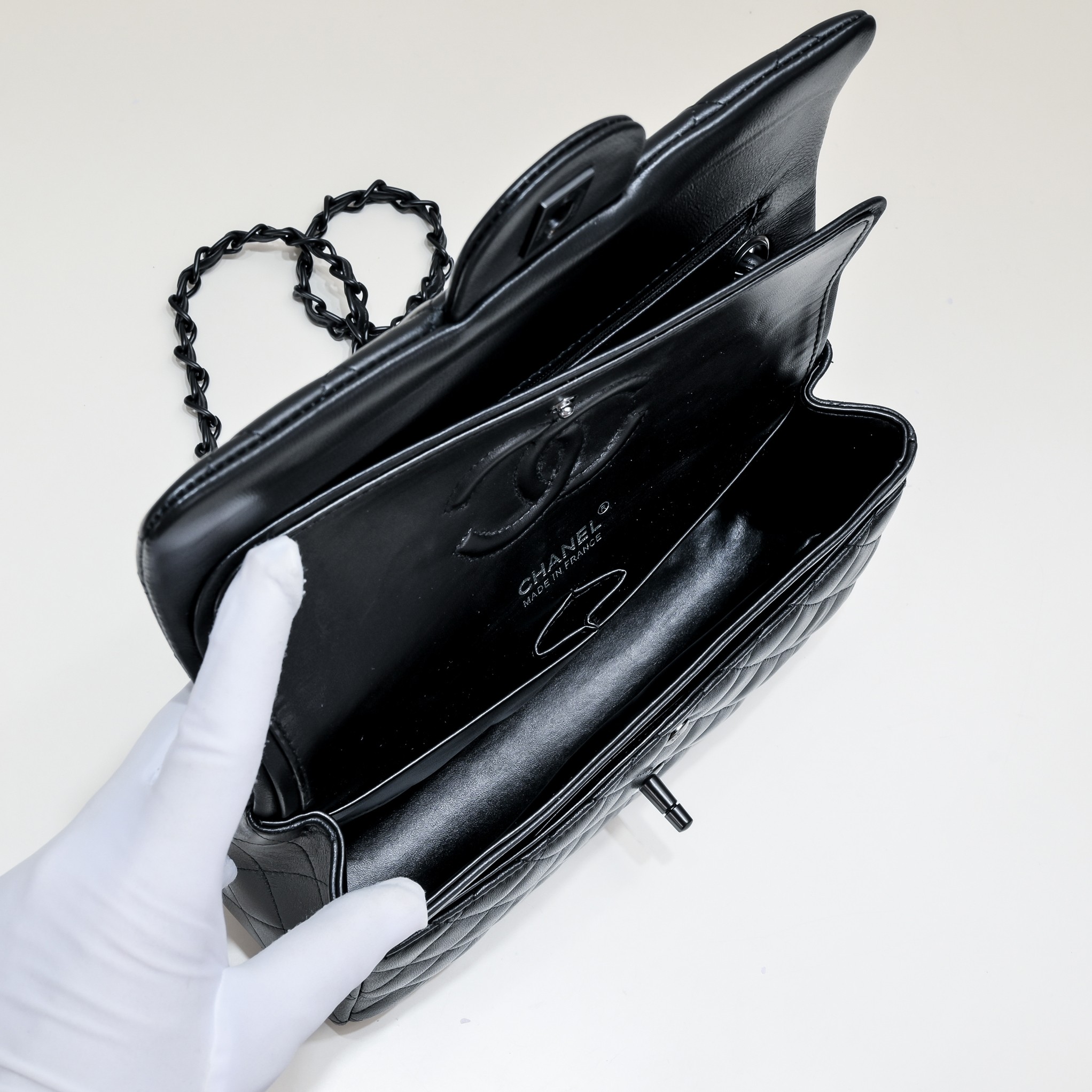 CC Inspired Classic Double Flap Bag Black Hardware - Bag - Gorchic - $122.99