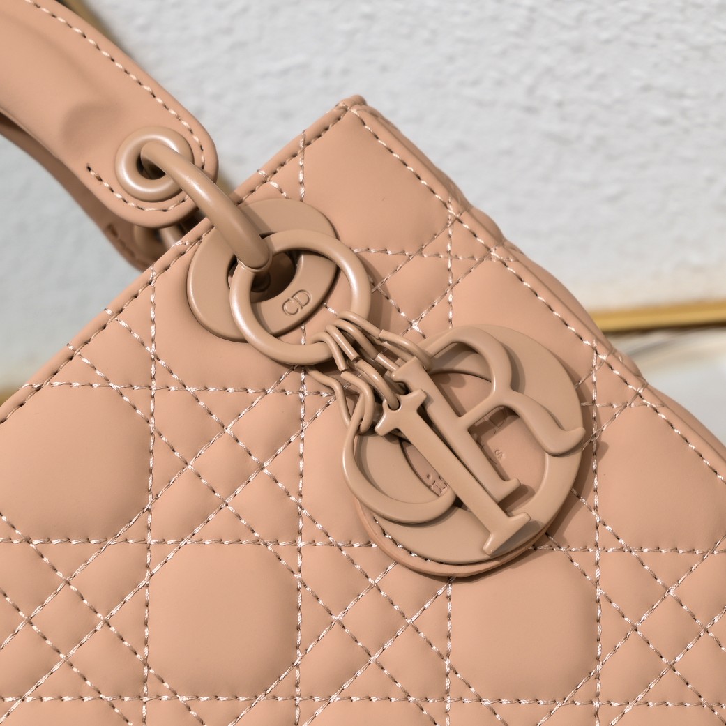 D Inspired Small Lady D Inspired Bag Blush Ultramatte Calfskin - Bag - Gorchic - $144.99