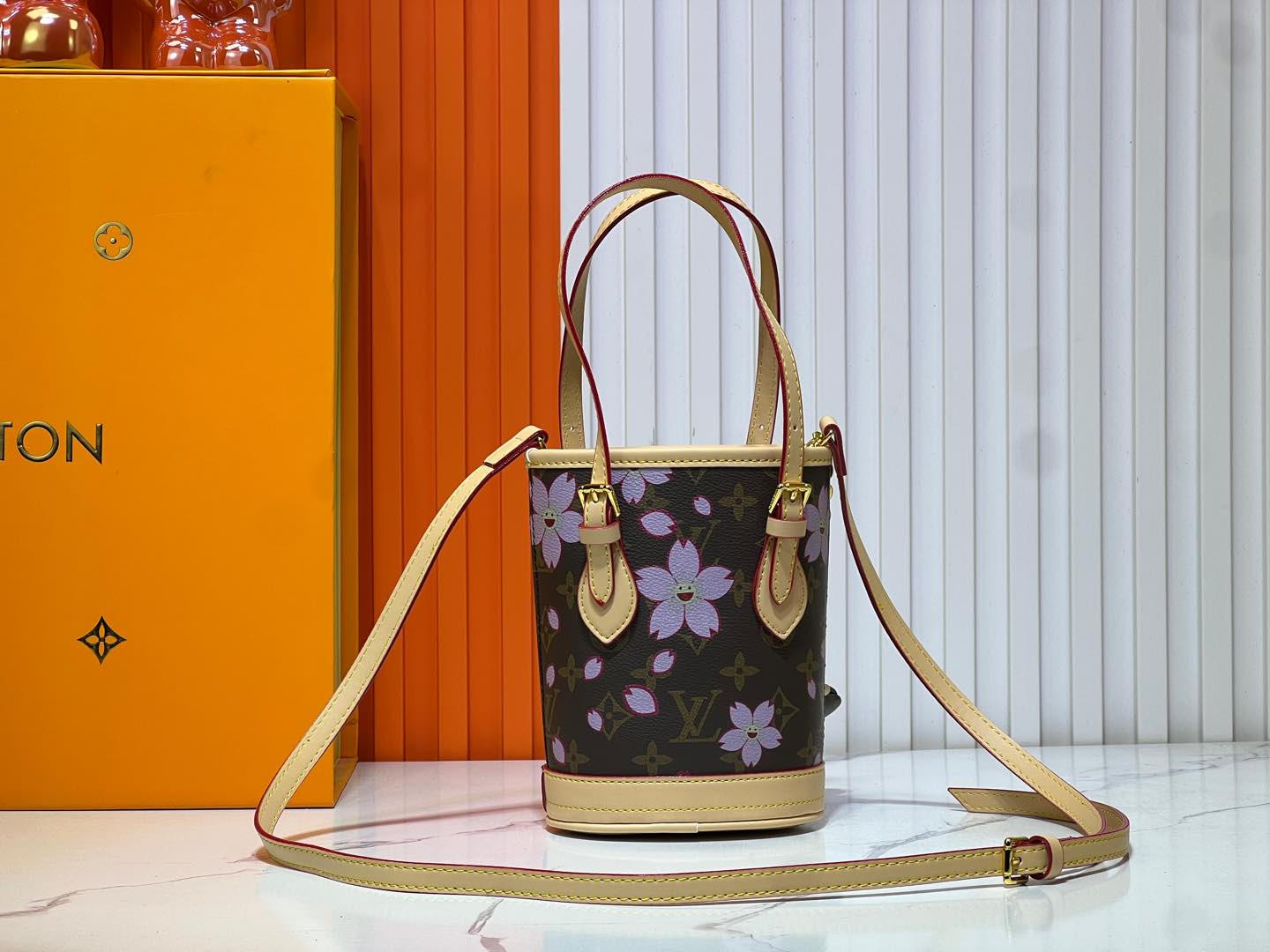 Designer Monogram x Murakami  x TM Nano Bucket - Gorchic - $125.99