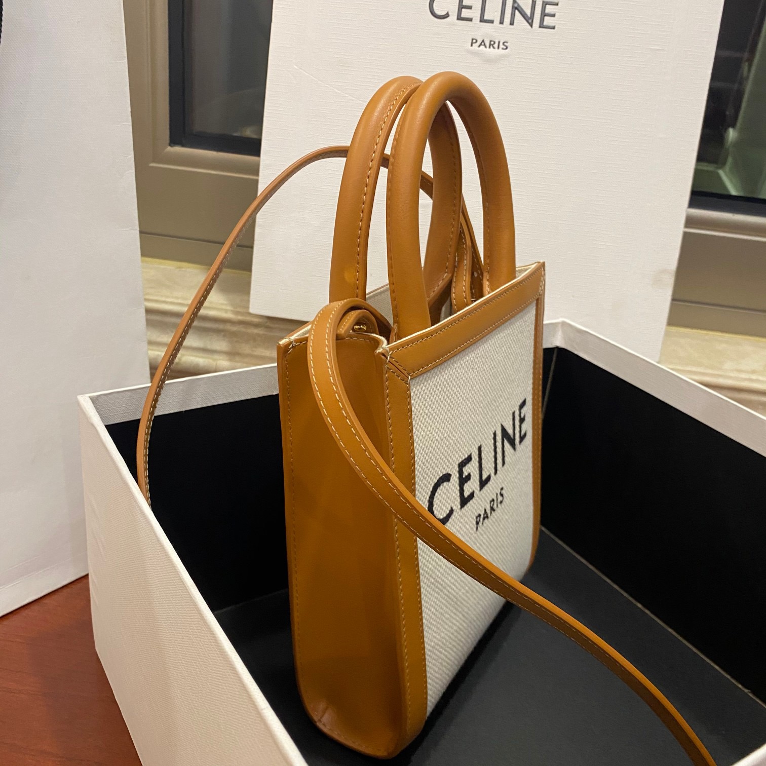 CL Cabas Crossbody Tote in Print & Calfskin Bag - Gorchic - $157.99