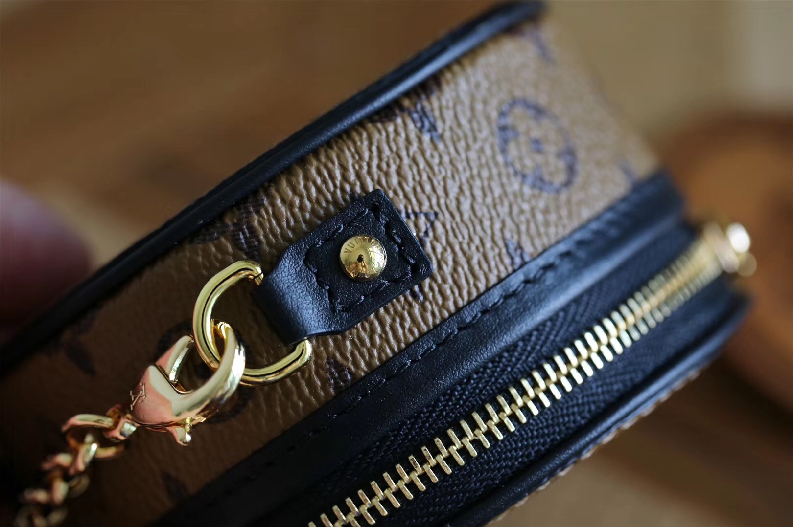 Designer Monogram Canvas Boite Chapeau Necklace Bag - Gorchic - $146.99