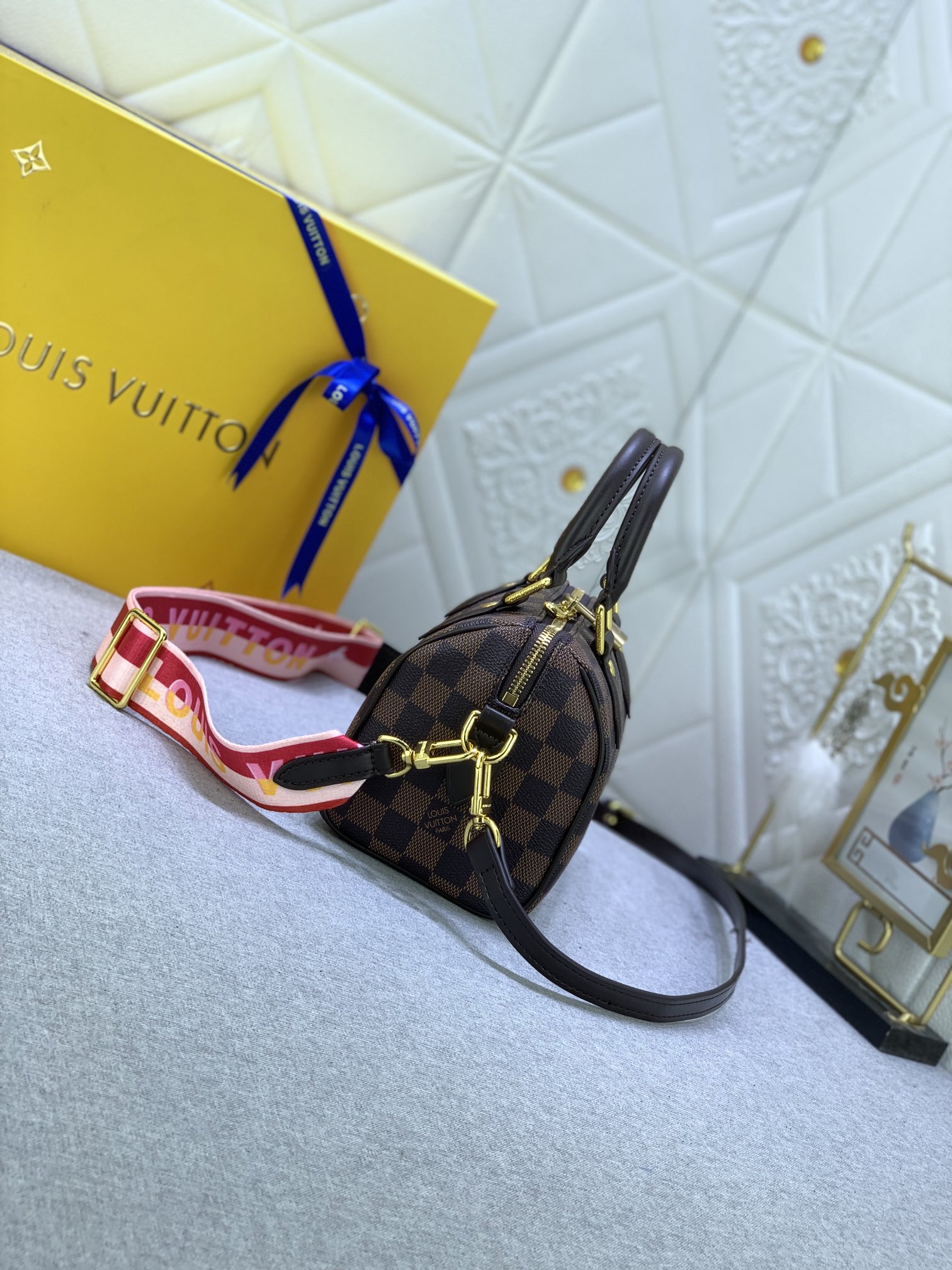 Designer Monogram Speedy Bandoulière 20 Damier Ebene Women Handbag - Bag - Gorchic - $117.99