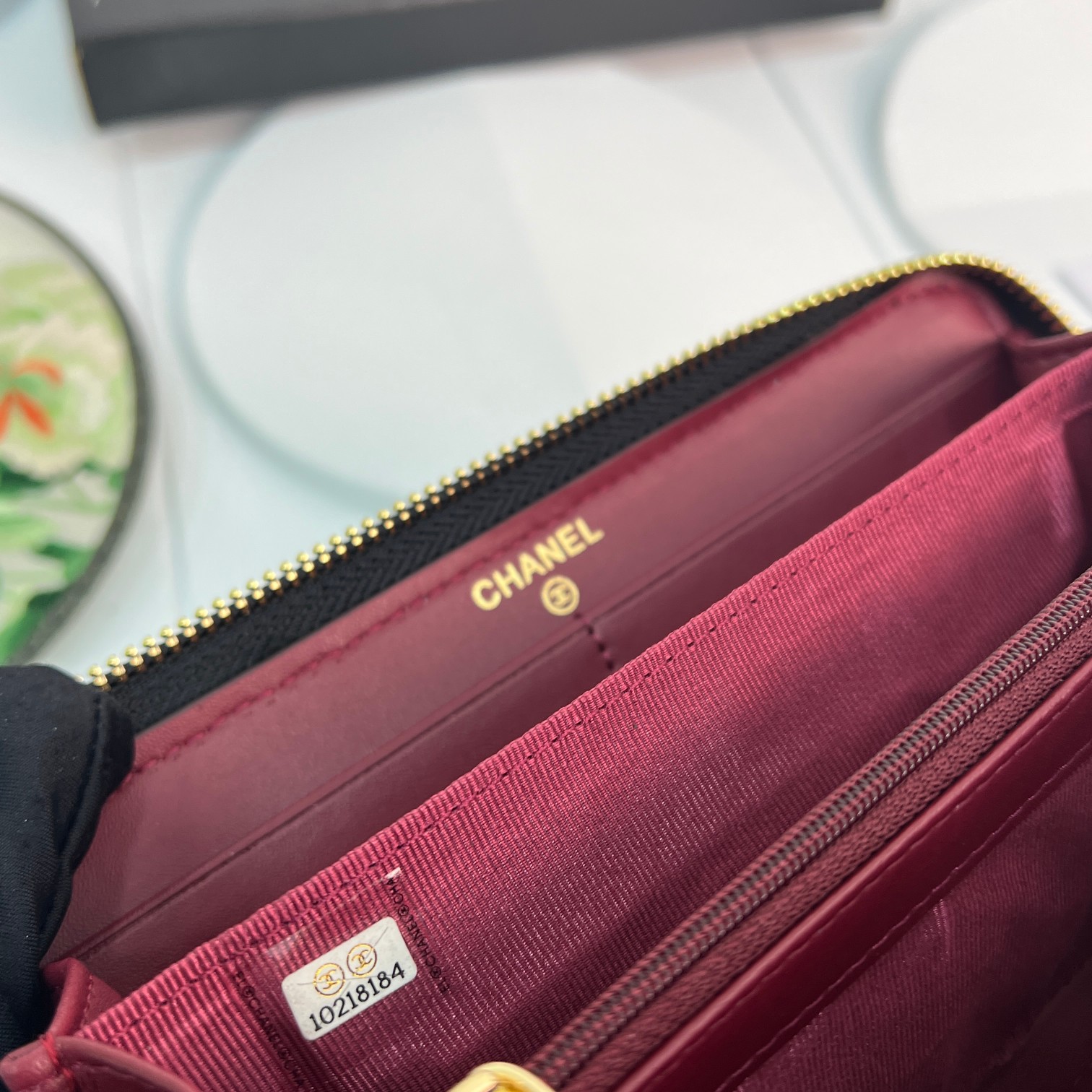 CC Inspired Boy Zip Around Wallet Quilted Caviar Long-Fish Seed Gold Wallet - Gorchic - $52.99