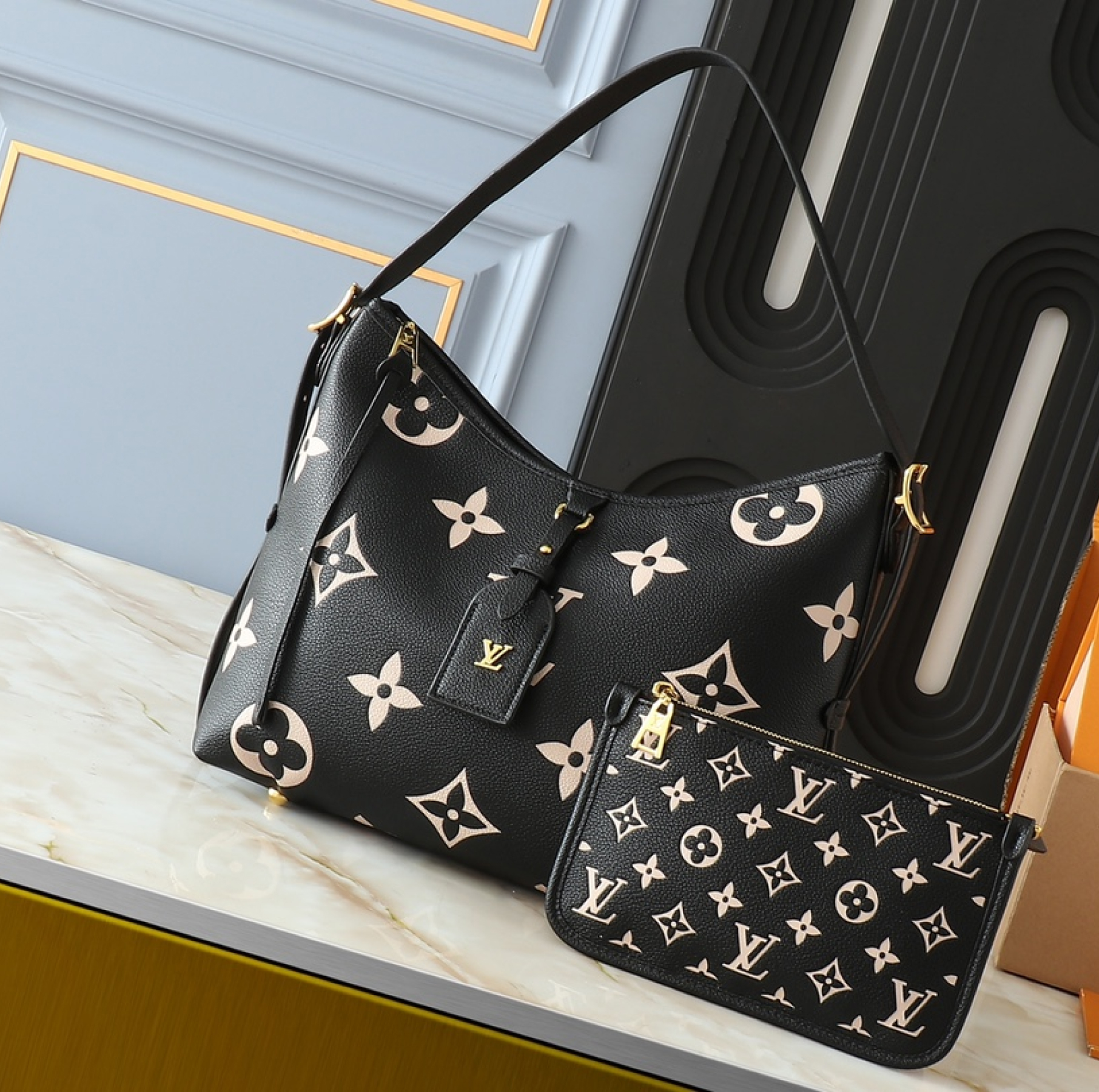 Designer Monogram Carryall PM Elephant Black - Bag - Gorchic - $121.99