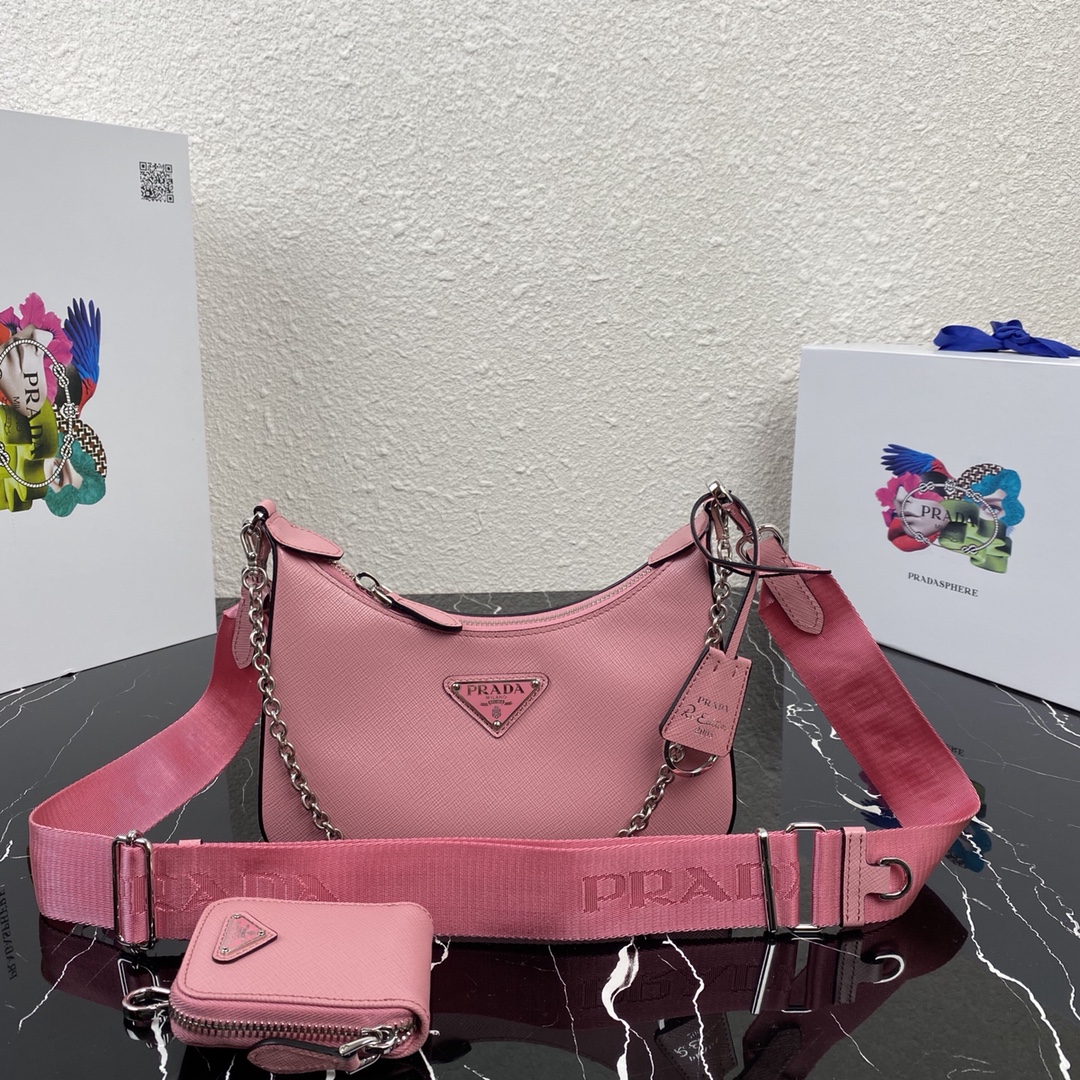 Saffiano texture Re-Edition 2005 Saffiano Leather Bag - Gorchic - $103.99