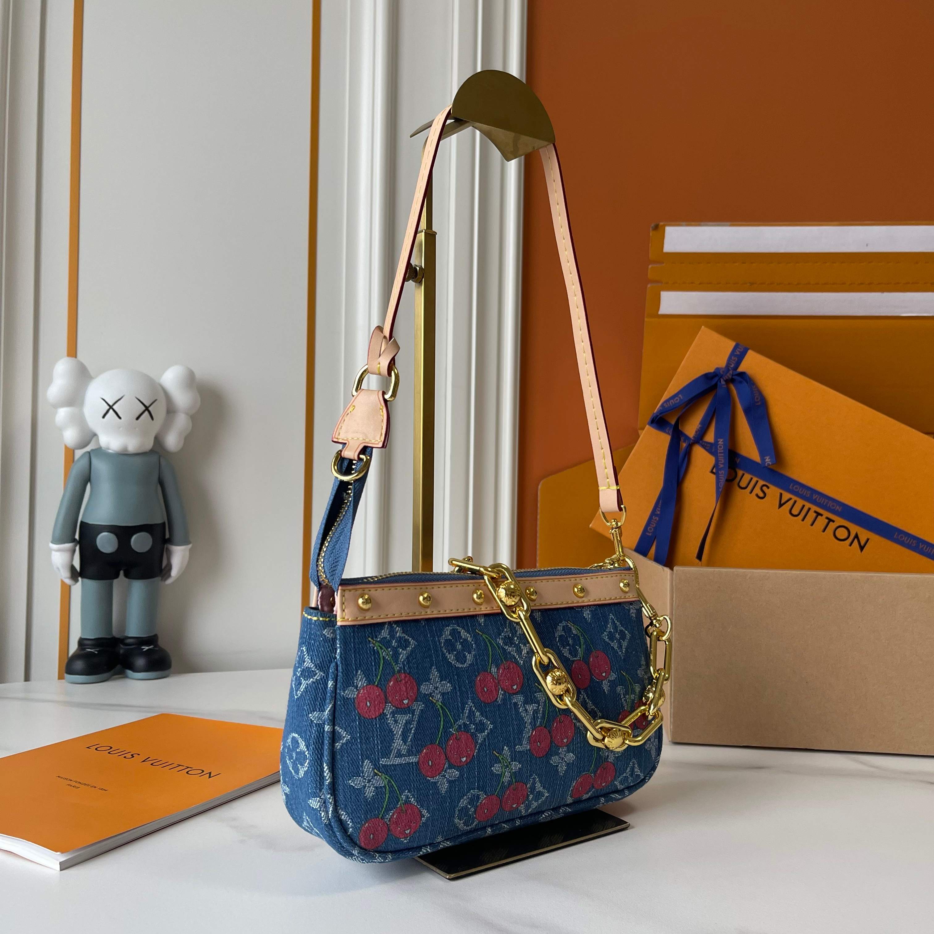 Designer Monogram x Murakami  x TM Pochette Denim Accessoires Bag - Gorchic - $119.99