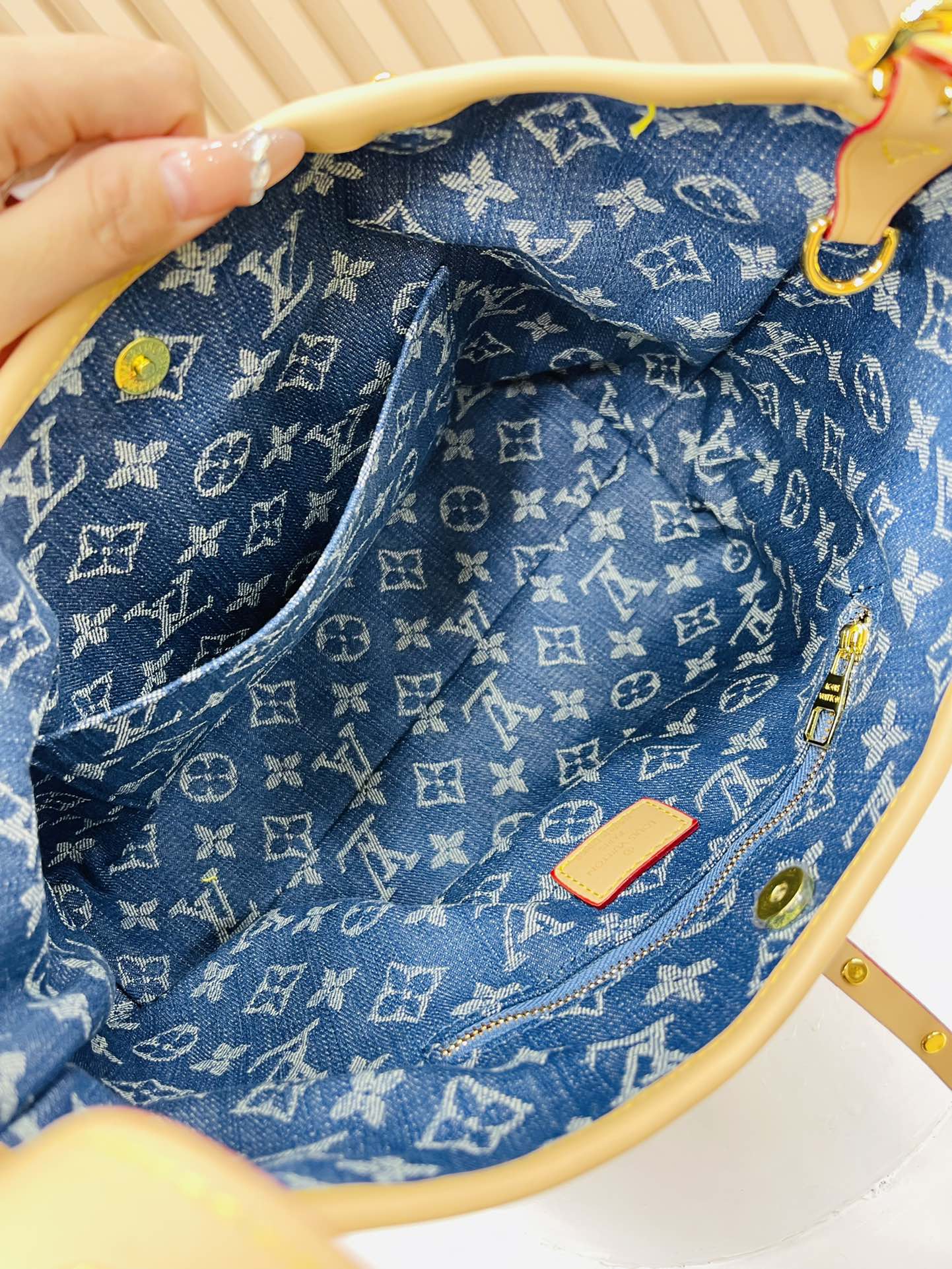 Designer Monogram  CarryAll PM - Denim Bag - Gorchic - $128.99