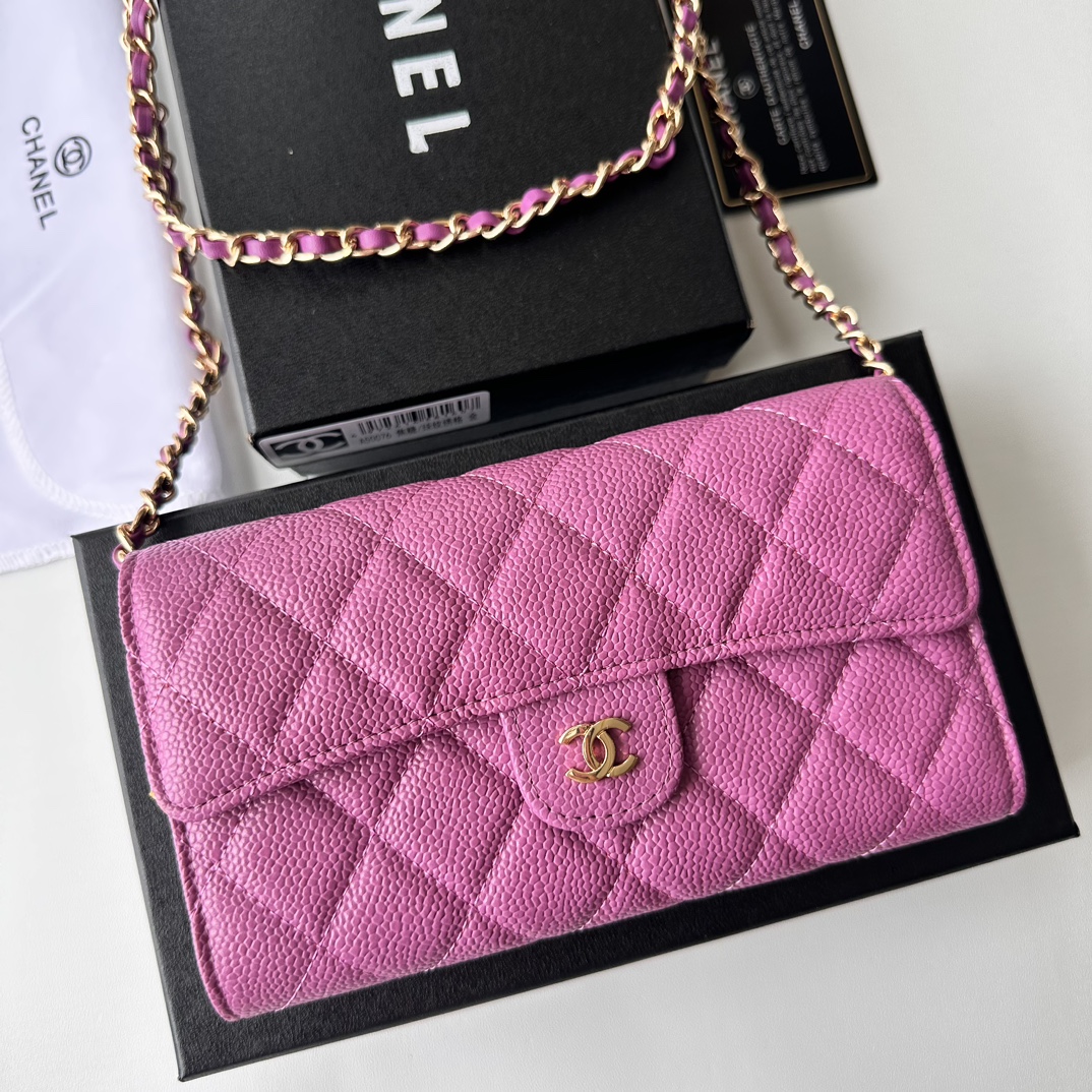 CC Inspired 23 Wallet on Chain- Pink Bag - Gorchic - $98.99