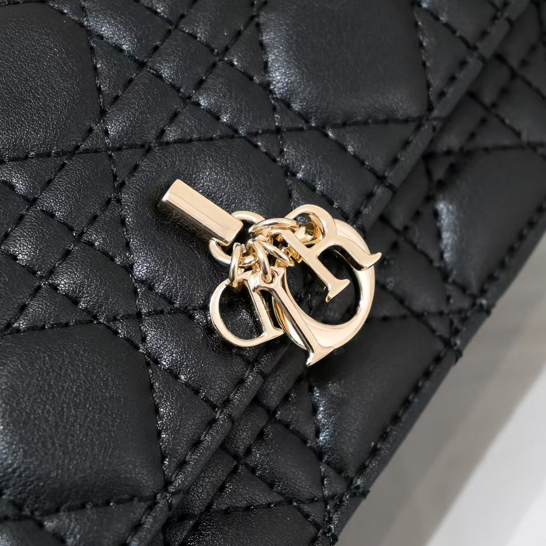 D Inspired Mini Bag Black Cannage Lambskin - Gorchic - $142.99