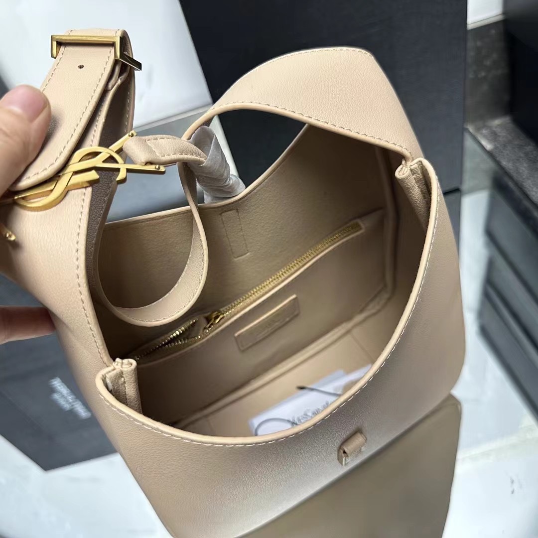 Lady Designer Supple Small leather shoulder bag-Beige - Bag - Gorchic - $146.99