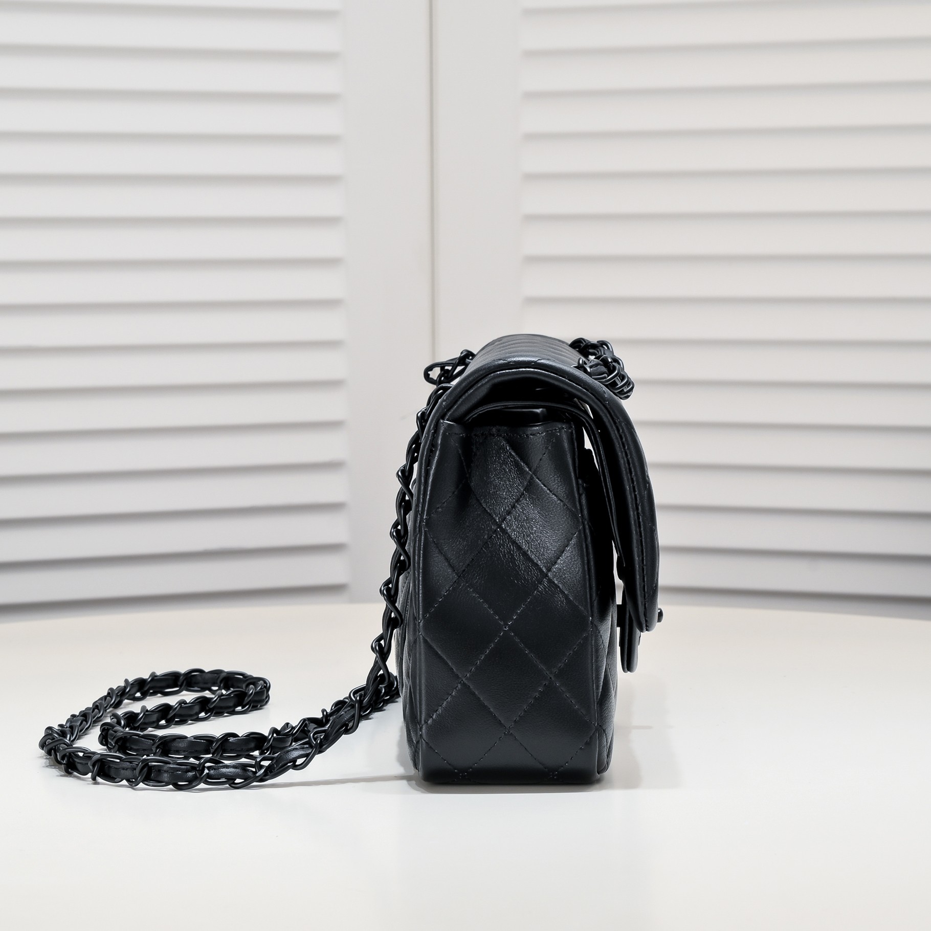 CC Inspired Classic Double Flap Bag Black Hardware - Bag - Gorchic - $122.99