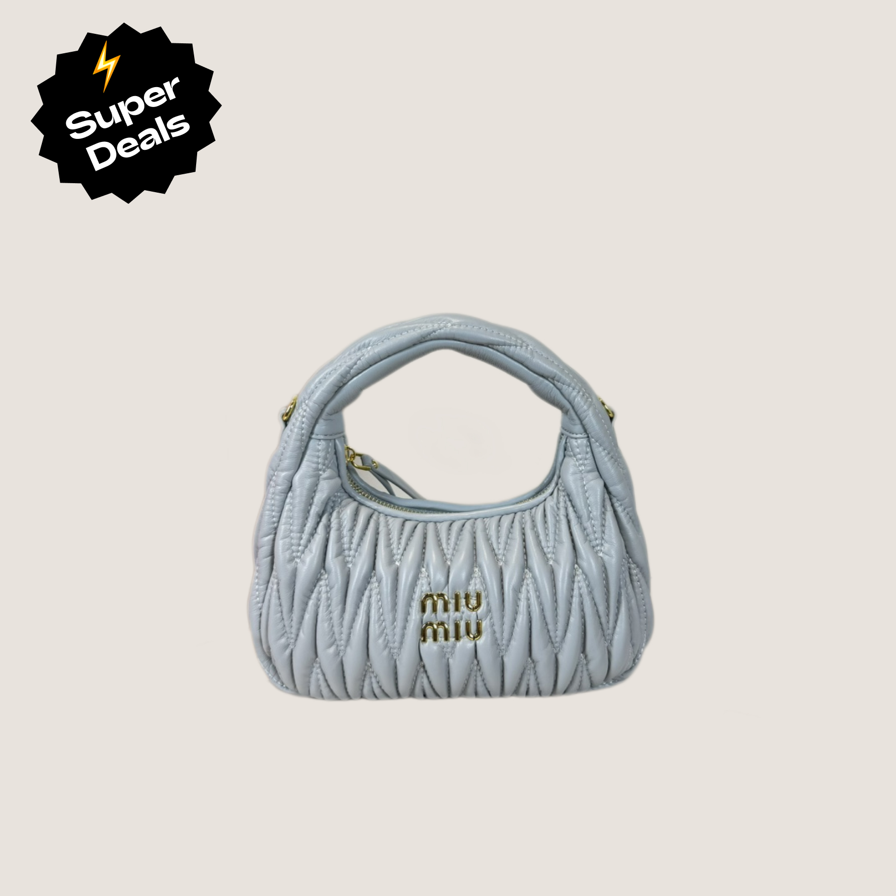 MU Wander matelassé nappa leather hobo bag handbag - Bag - Gorchic - $114.99