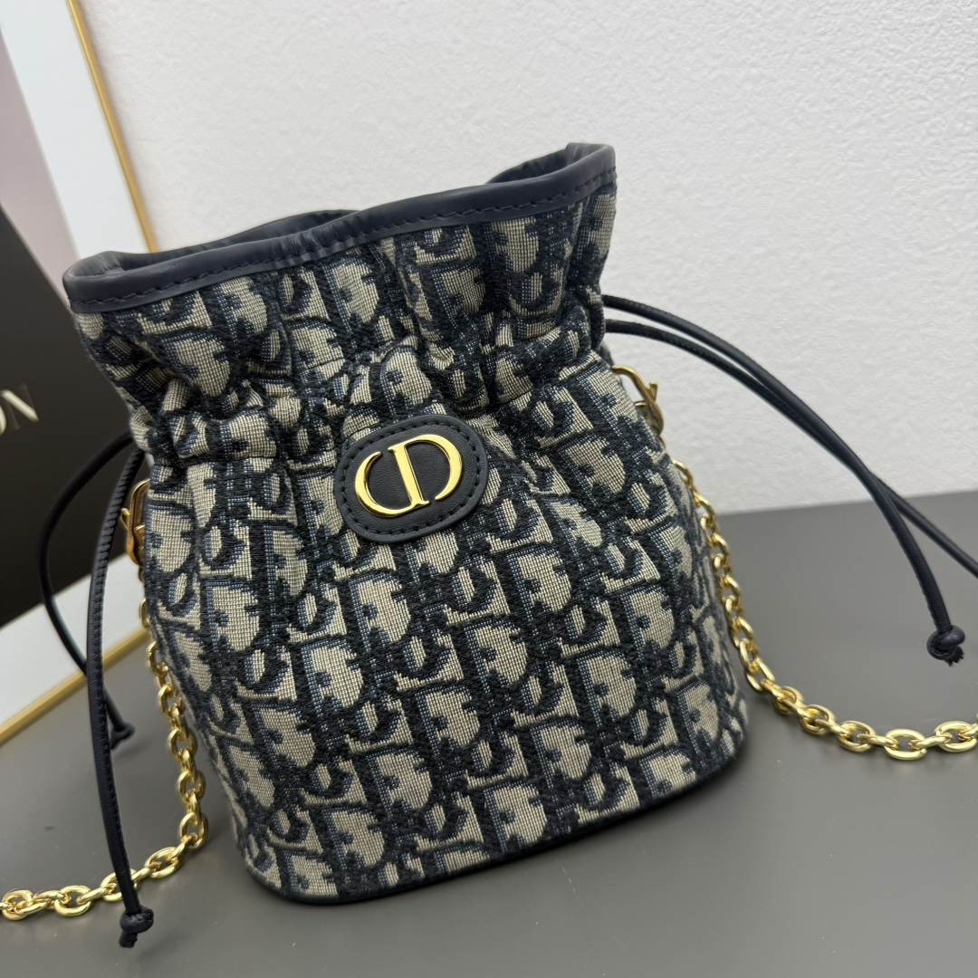 D Inspired 30 Montaigne Drawstring Mini Bucket Bag - Old Flower Bag - Gorchic - $173.99