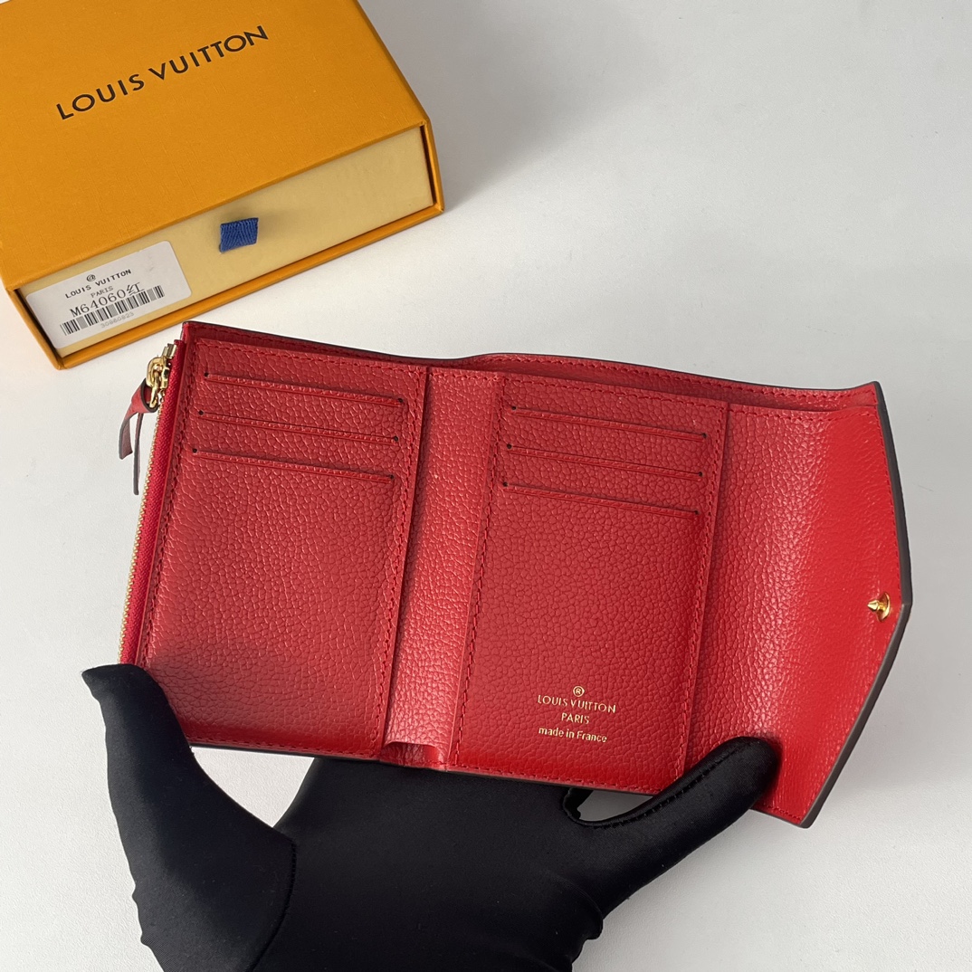 Designer Monogram  Victorine Red Wallet - Gorchic - $44.99