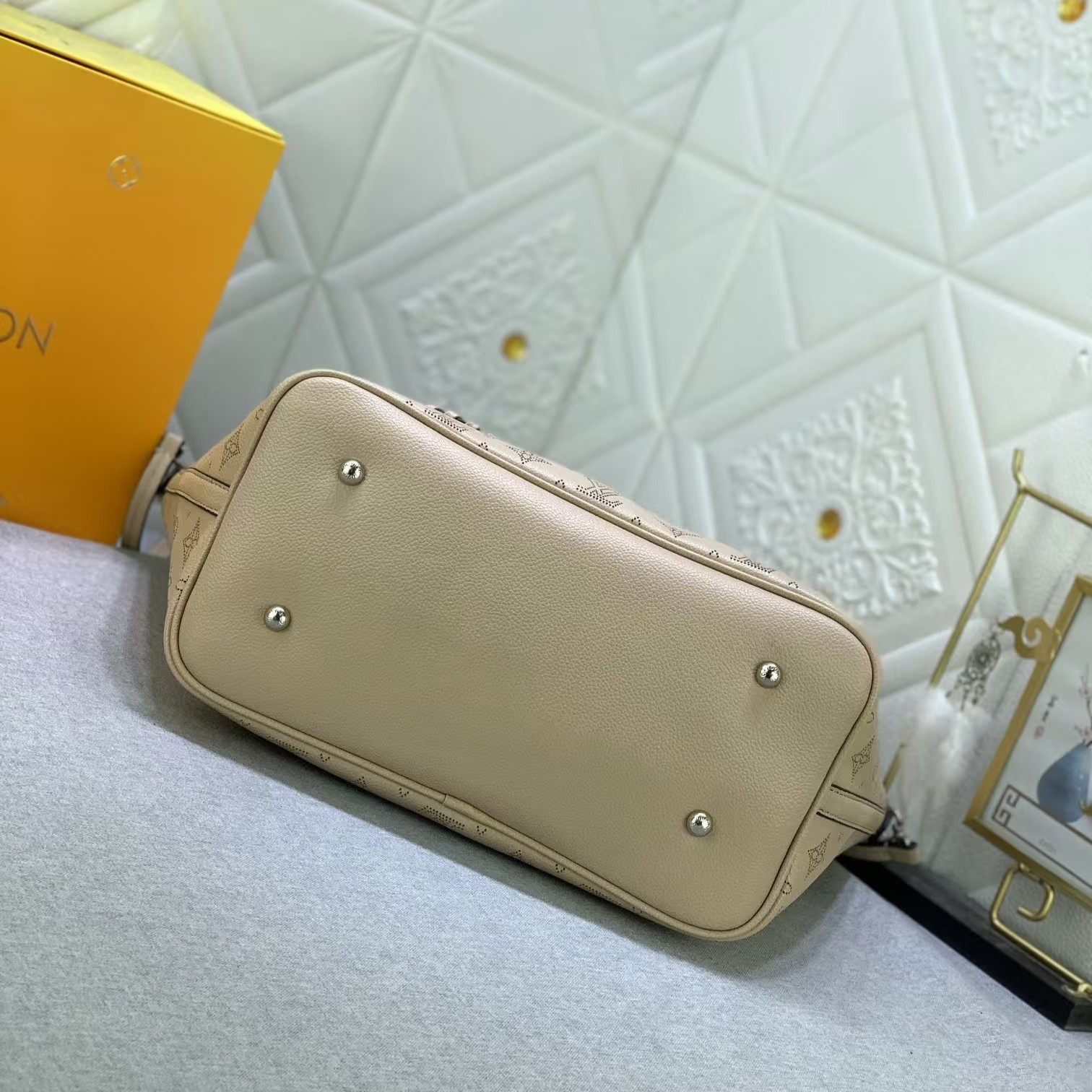 Designer Monogram  Blossom MM Bag Mahina Leather - Bag - Gorchic - $143.99