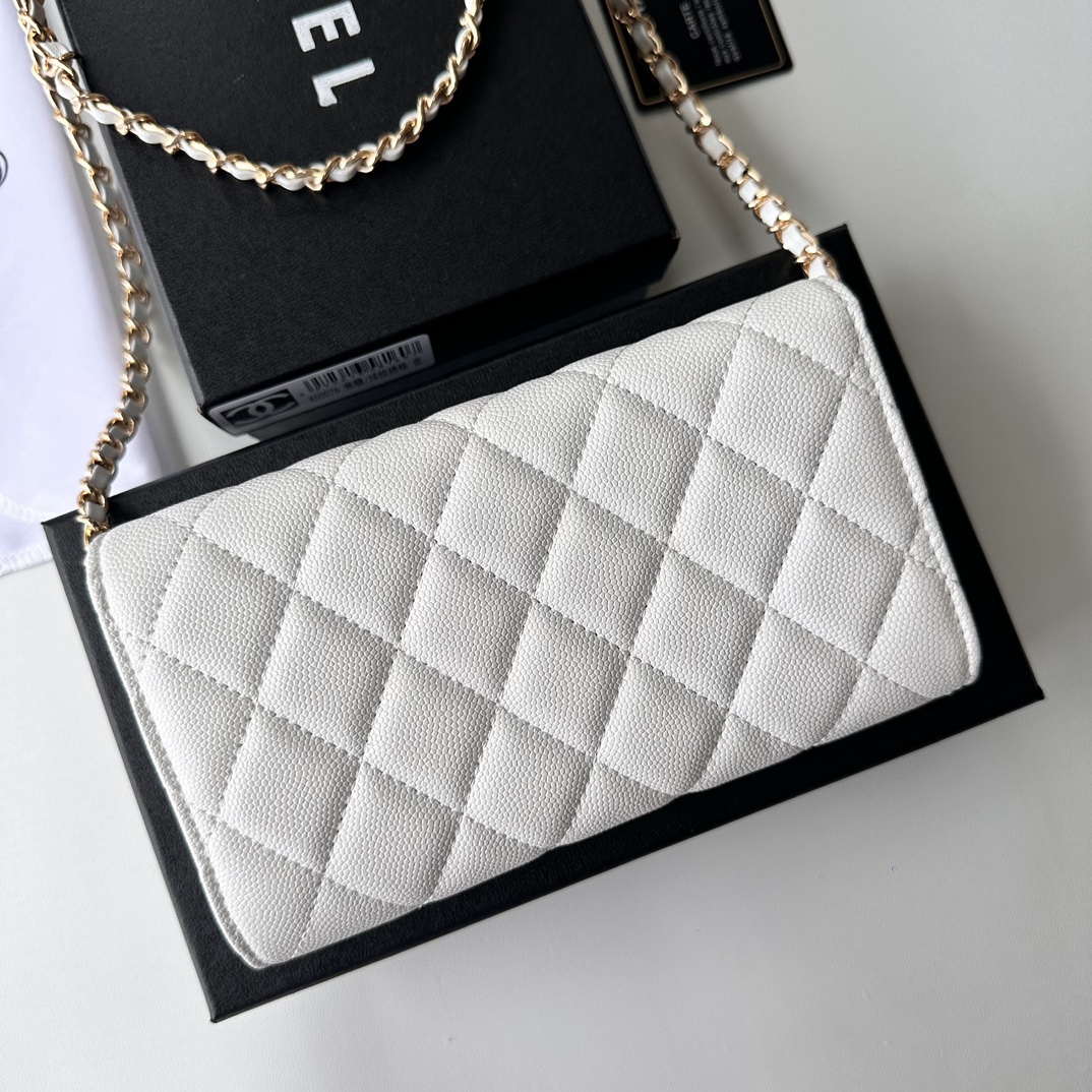 CC Inspired 23 Wallet on Chain- White Bag - Gorchic - $98.99