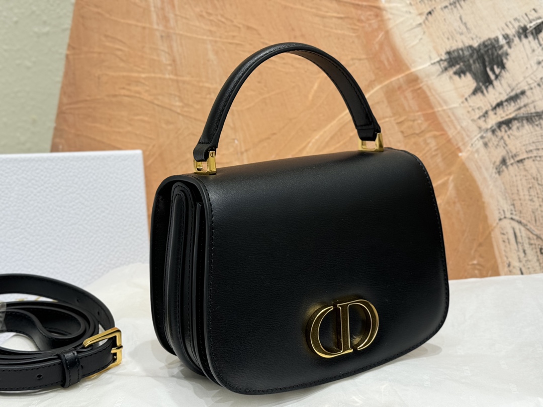 D Inspired Medium 30 Montaigne Avenue Top Handle Bag-Black - Bag - Gorchic - $146.99