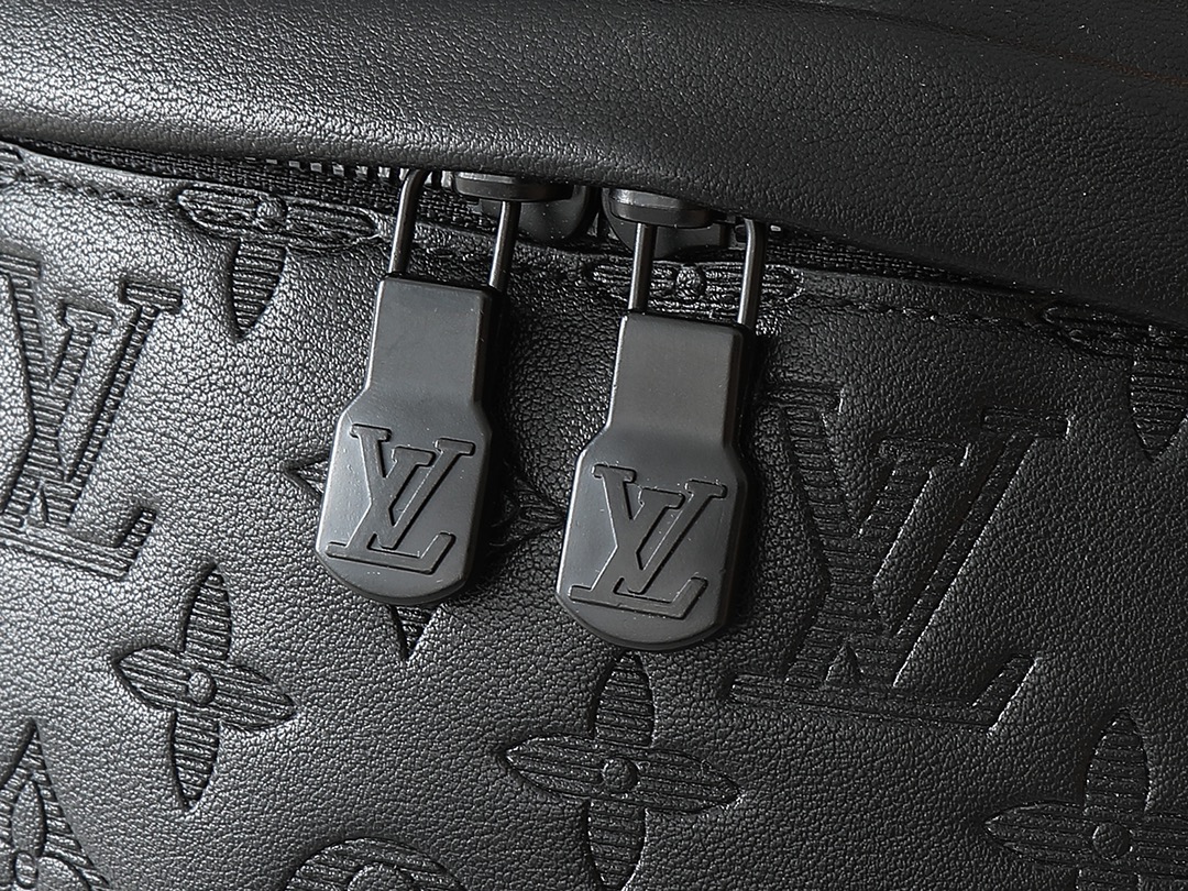 Designer Monogram Discovery Bum Bag - Black Embossed Bag - Gorchic - $123.99