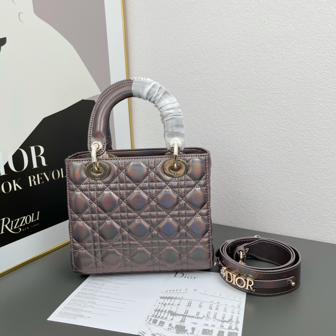 D Inspired Small Lady D Inspired Bag Cannage Calfskin - Bag - Gorchic - $167.99