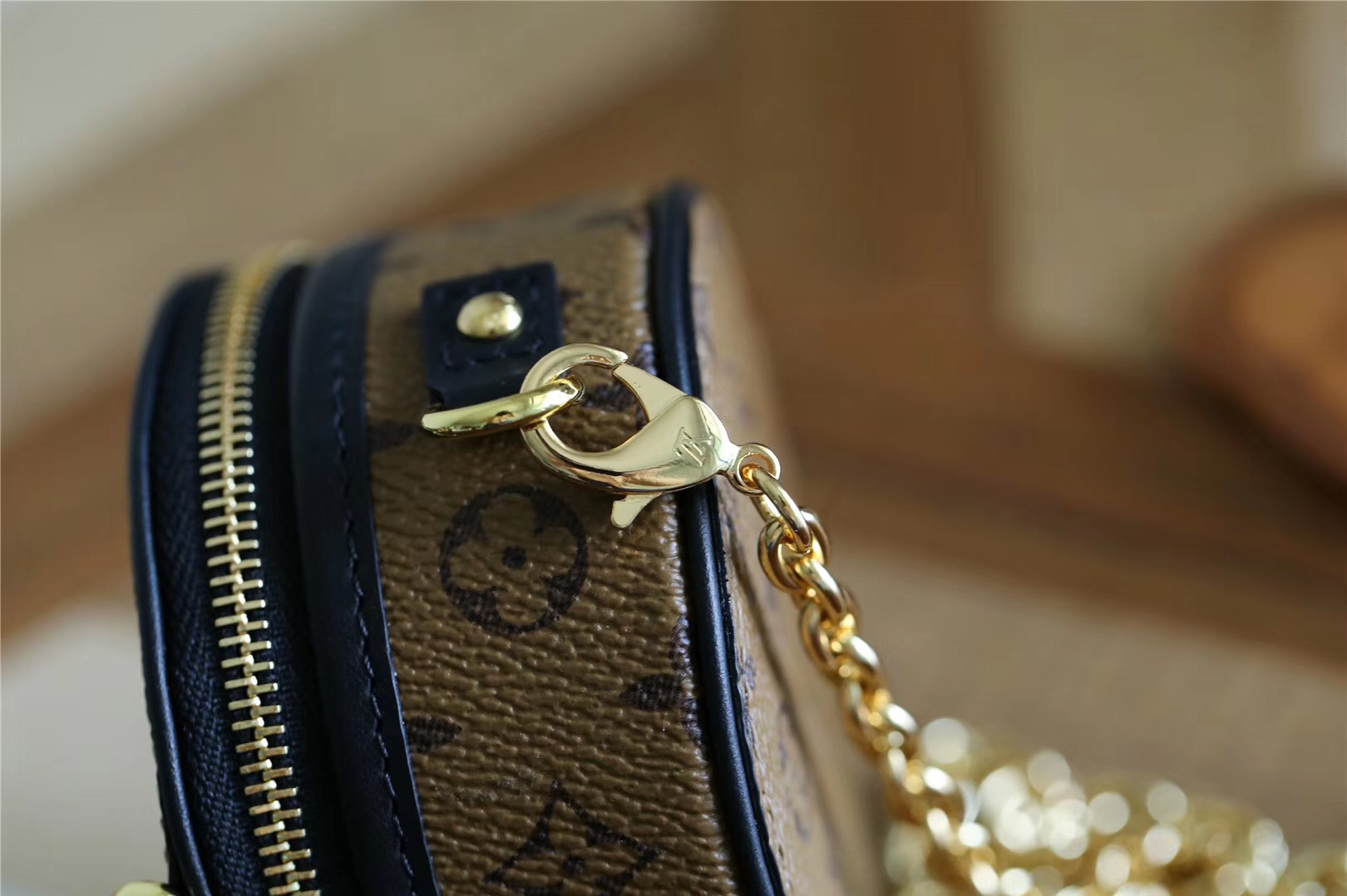 Designer Monogram Canvas Boite Chapeau Necklace Bag - Gorchic - $146.99