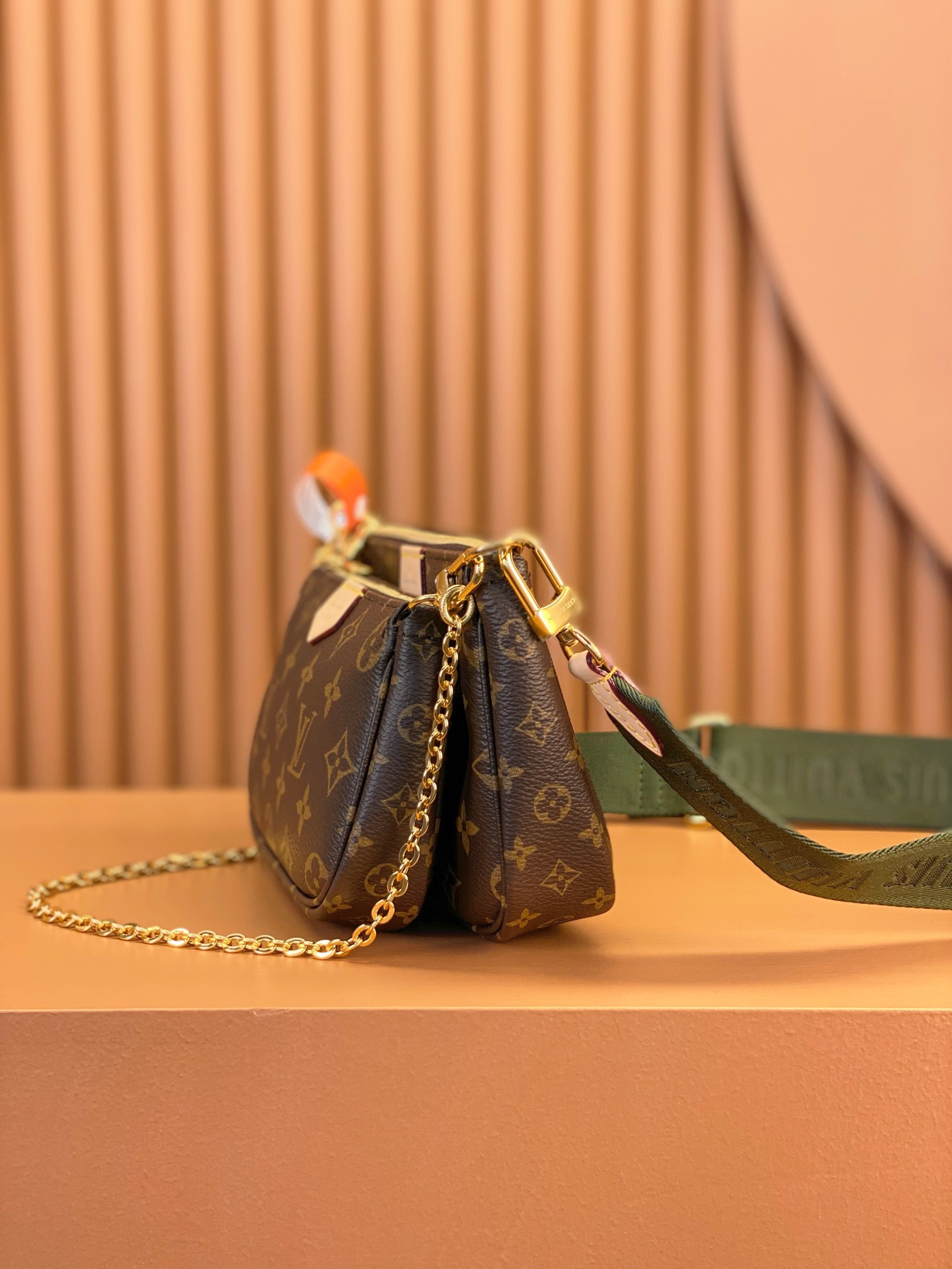 [TOP] Designer Bag Multi Pochette Accessoires Khaki Strap Bag - Gorchic - $187.99