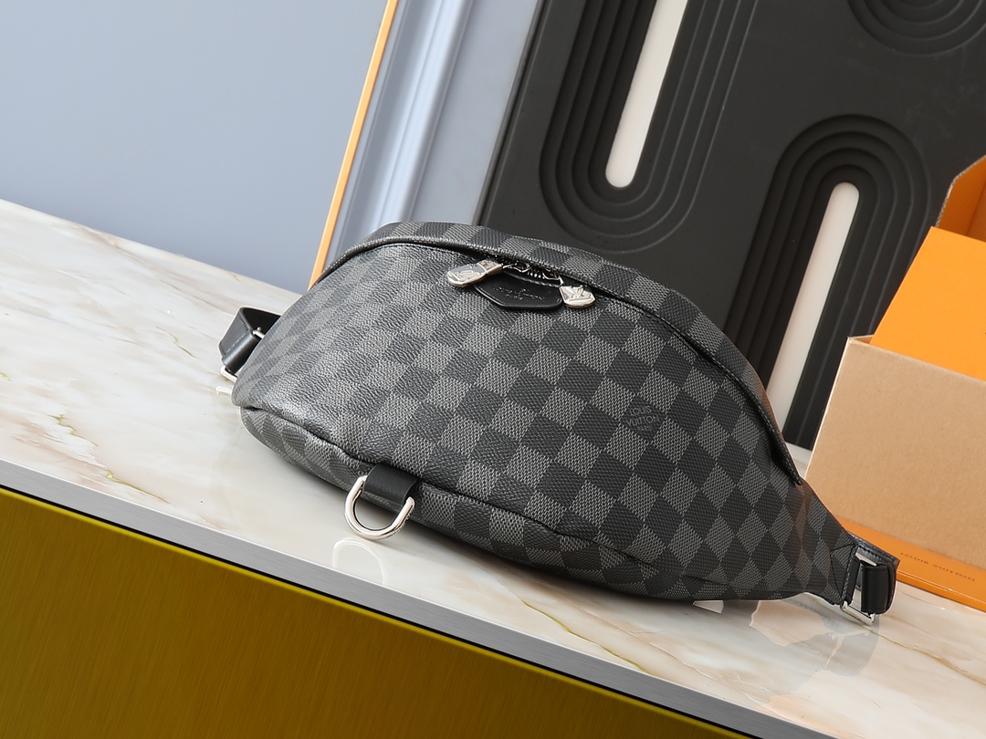 Designer Monogram Campus Bumbag Belt Bag in Black Tessellations - Bag - Gorchic - $123.99