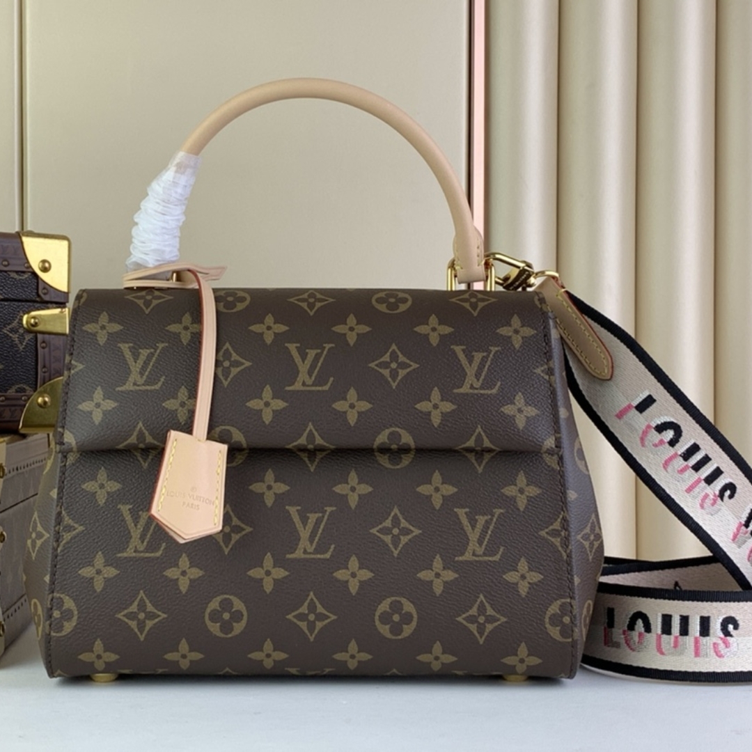 Designer Monogram Cluny BB Monogram Canvas Tote Bag - Gorchic - $132.99