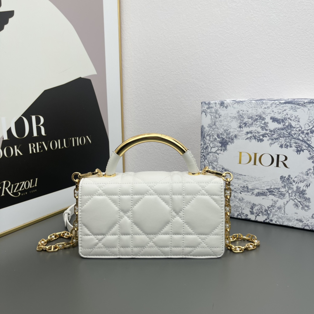 D Inspired ange mini black leather White bag - Bag - Gorchic - $146.99