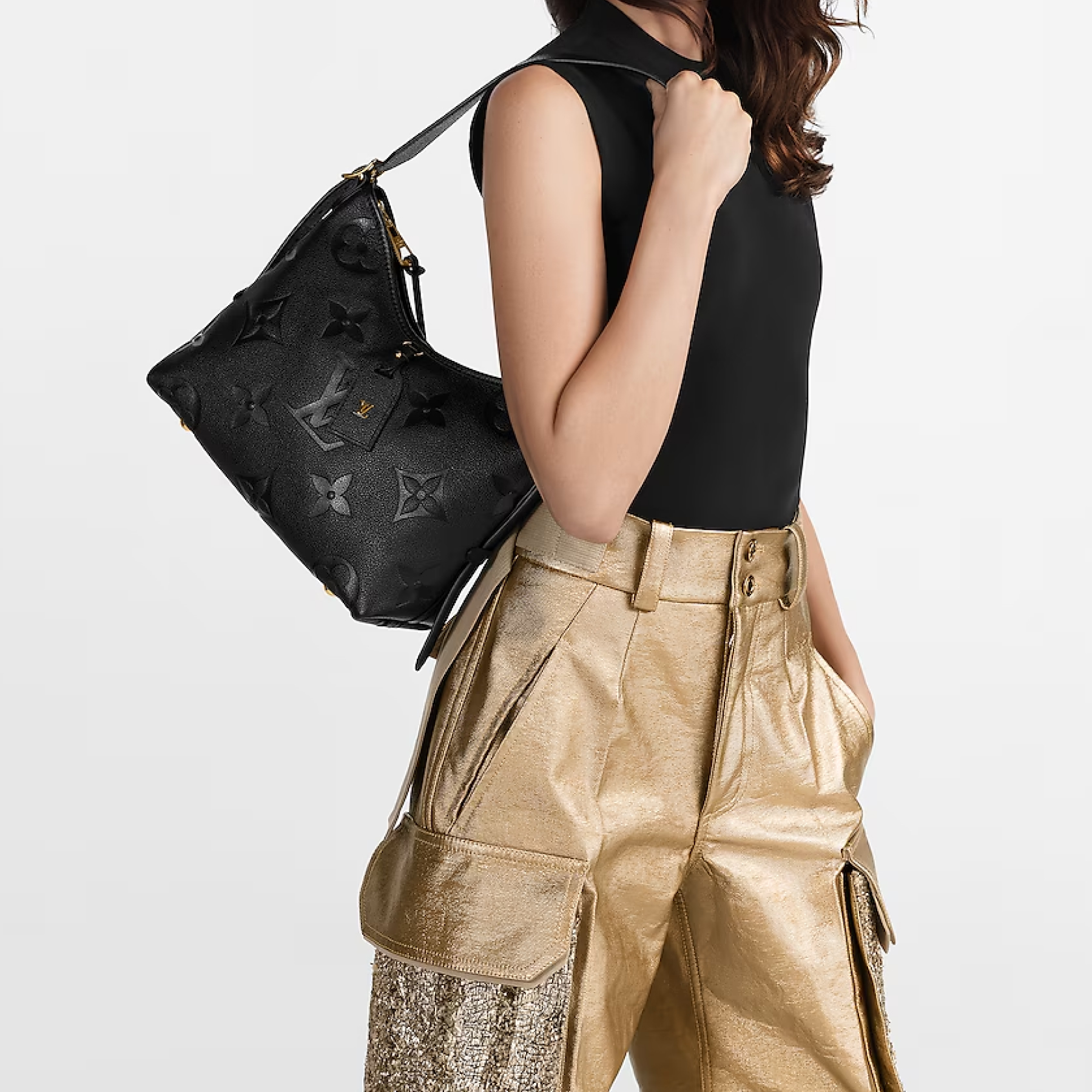 Designer Monogram  CarryAll PM - Black Bag - Gorchic - $114.99
