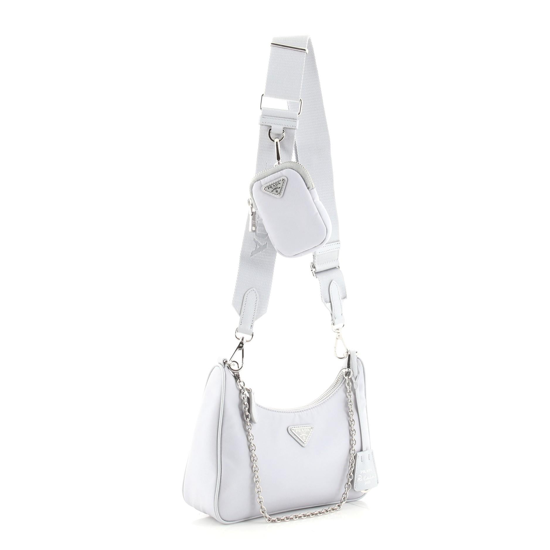 Saffiano texture Re-Edition 2005 Re-Nylon shoulder bag - Gorchic - $99.99