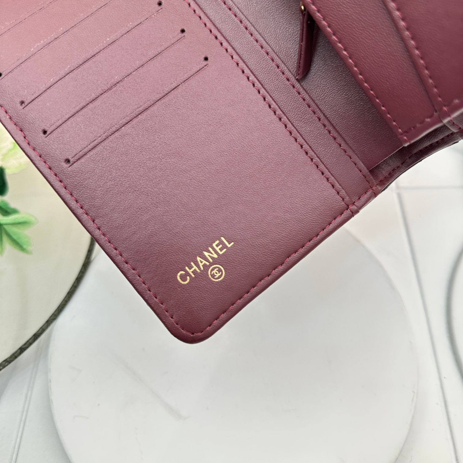 CC Inspired Calfskin Leather Quilted Long Wallet Black - Bag - Gorchic - $90.99