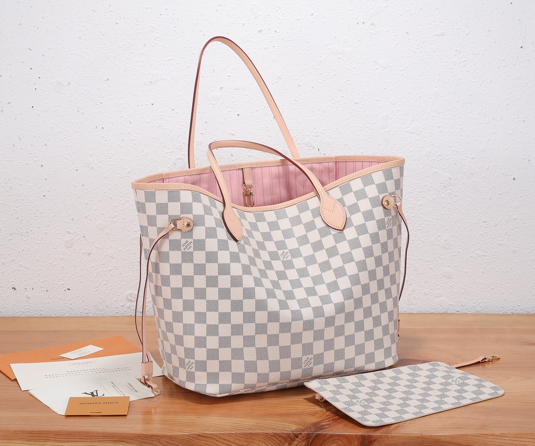 Designer Monogram Damier Azur Neo Neverfull MM - Bag - Gorchic - $110.99