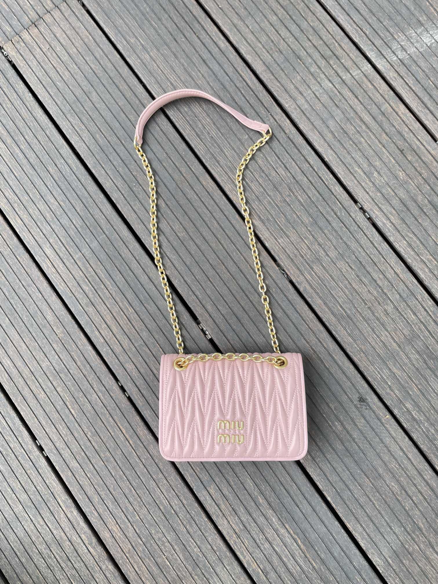 MU Matelassé nappa leather mini bag Pink - Bag - Gorchic - $117.99