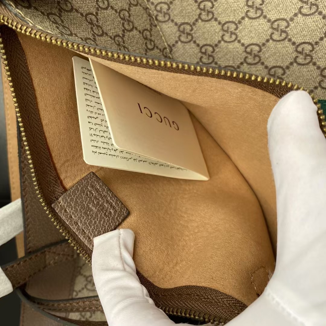 Double-G GG Monogram Web Ophidia Medium  Tote Brown - Gorchic - $132.99