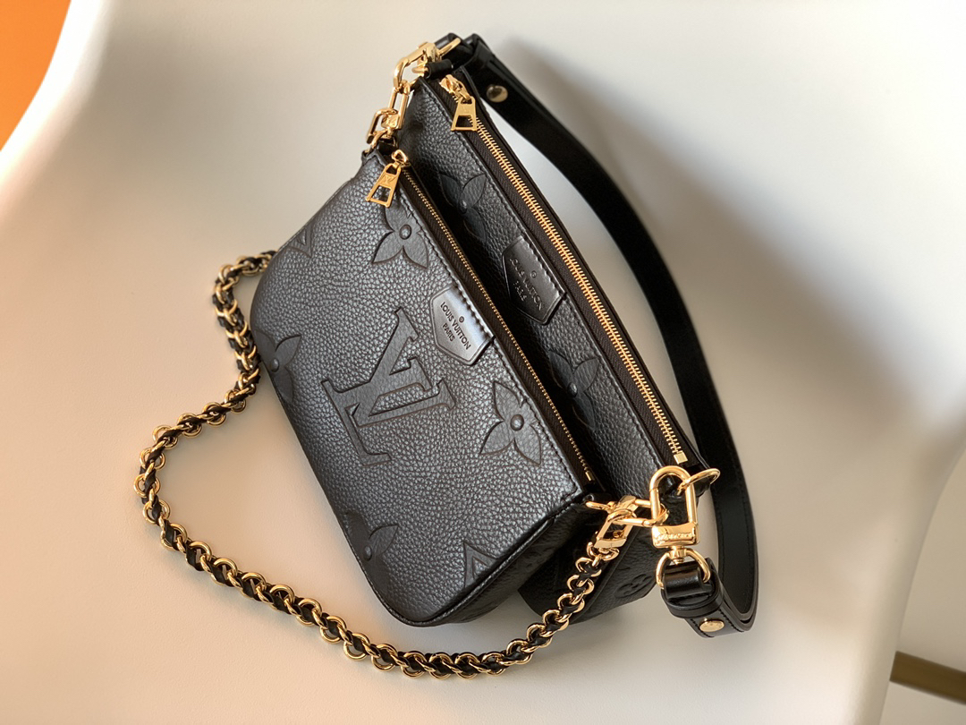 Designer Monogram Multi Pochette Accessoires Crossbody Black Bag - Gorchic - $108.99